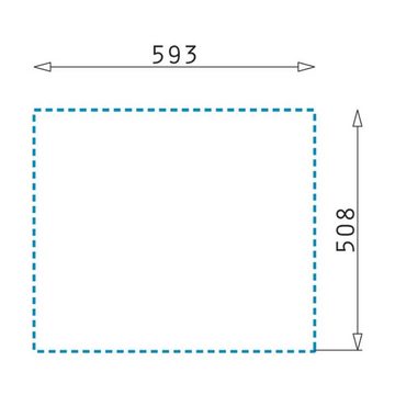 Pyramis Edelstahlspüle Pyramis Einbauspüle PELLA (60,5X52) 1 1/2B Edelstahl poliert, 60,5/52 cm