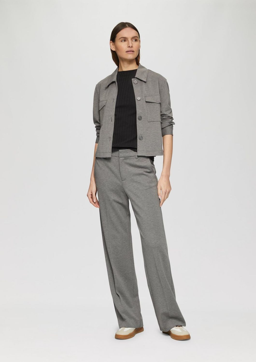 s.Oliver Stoffhose Regular Fit (1-tlg) melierte günstig online kaufen