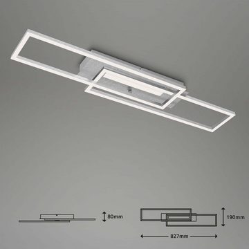 Briloner Leuchten LED Deckenleuchte 3546-018, LED fest verbaut, Warmweiß, Deckenlampe Memoryfunktion 3000K 40W 4400lm 82,7x19x8cm