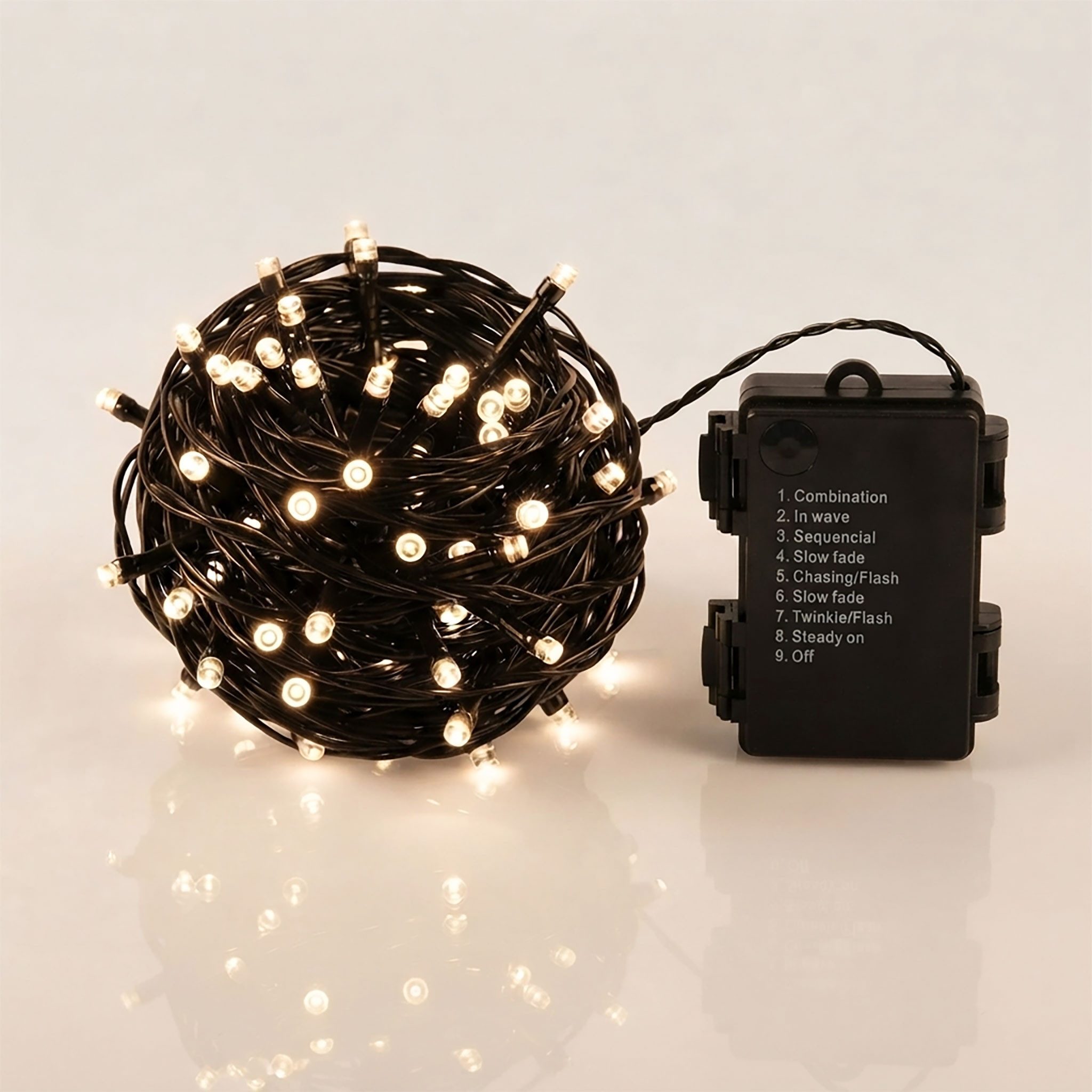 Spetebo Lichterkette LED Beleuchtung 40 LED - Dual Timer, 41-flammig, Dual Timer