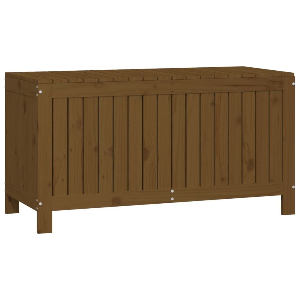 Kiefer Gartenbox Massivholz Honigbraun furnicato Gartentruhe cm 115x49x60