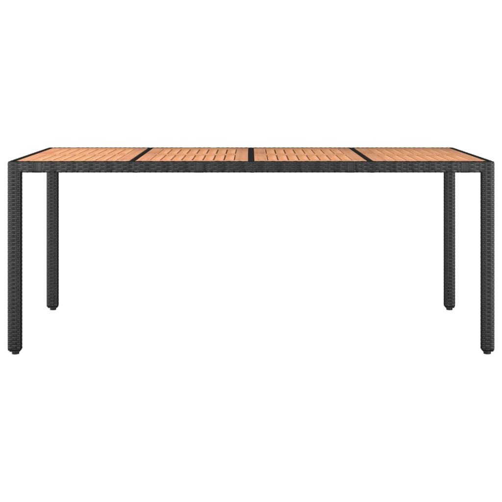 vidaXL Gartentisch Gartentisch mit Holzplatte Schwarz günstig online kaufen