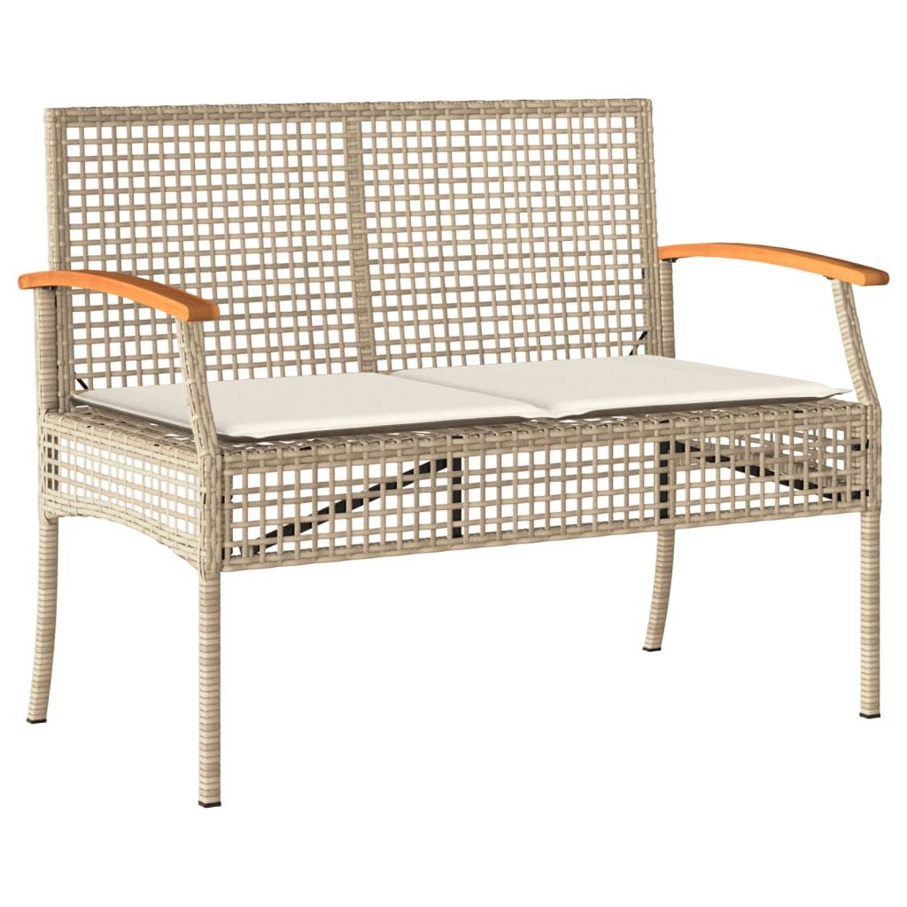 vidaXL Gartenbank Gartenbank mit Kissen Beige günstig online kaufen