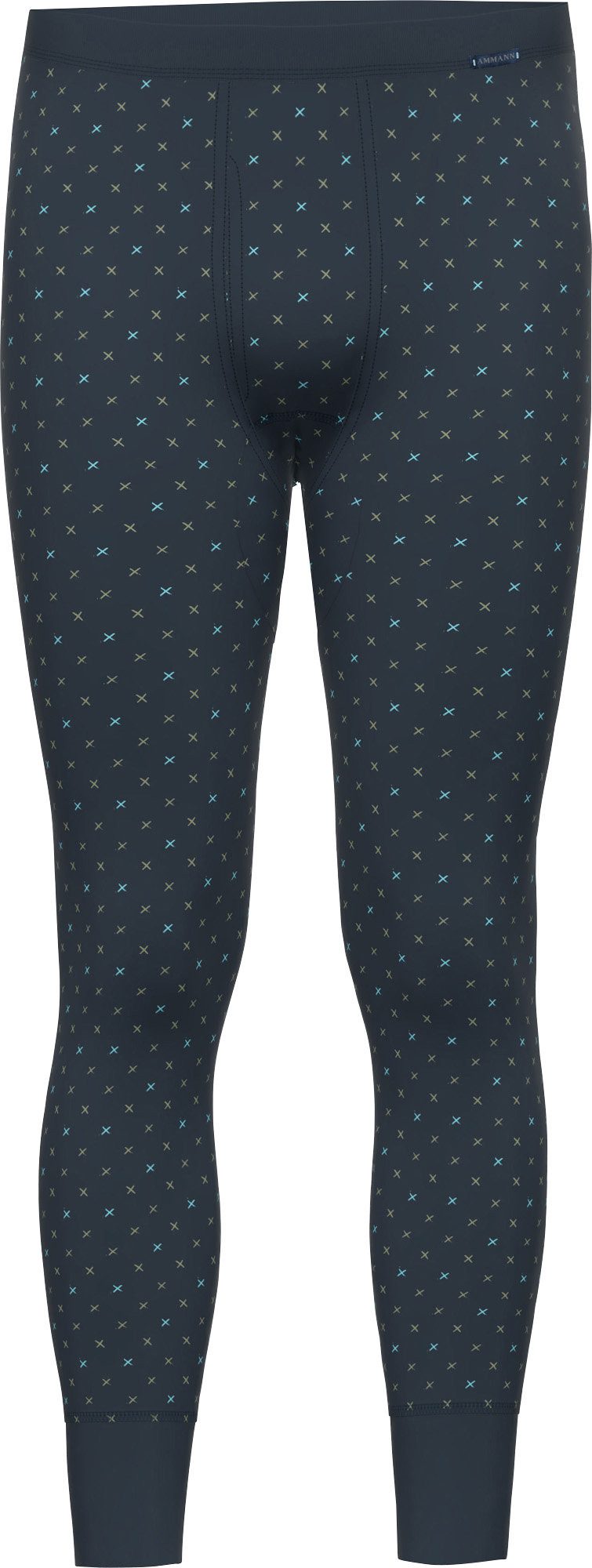 Ammann Lange Unterhose Herren-Unterhose, lang Feinripp gemustert
