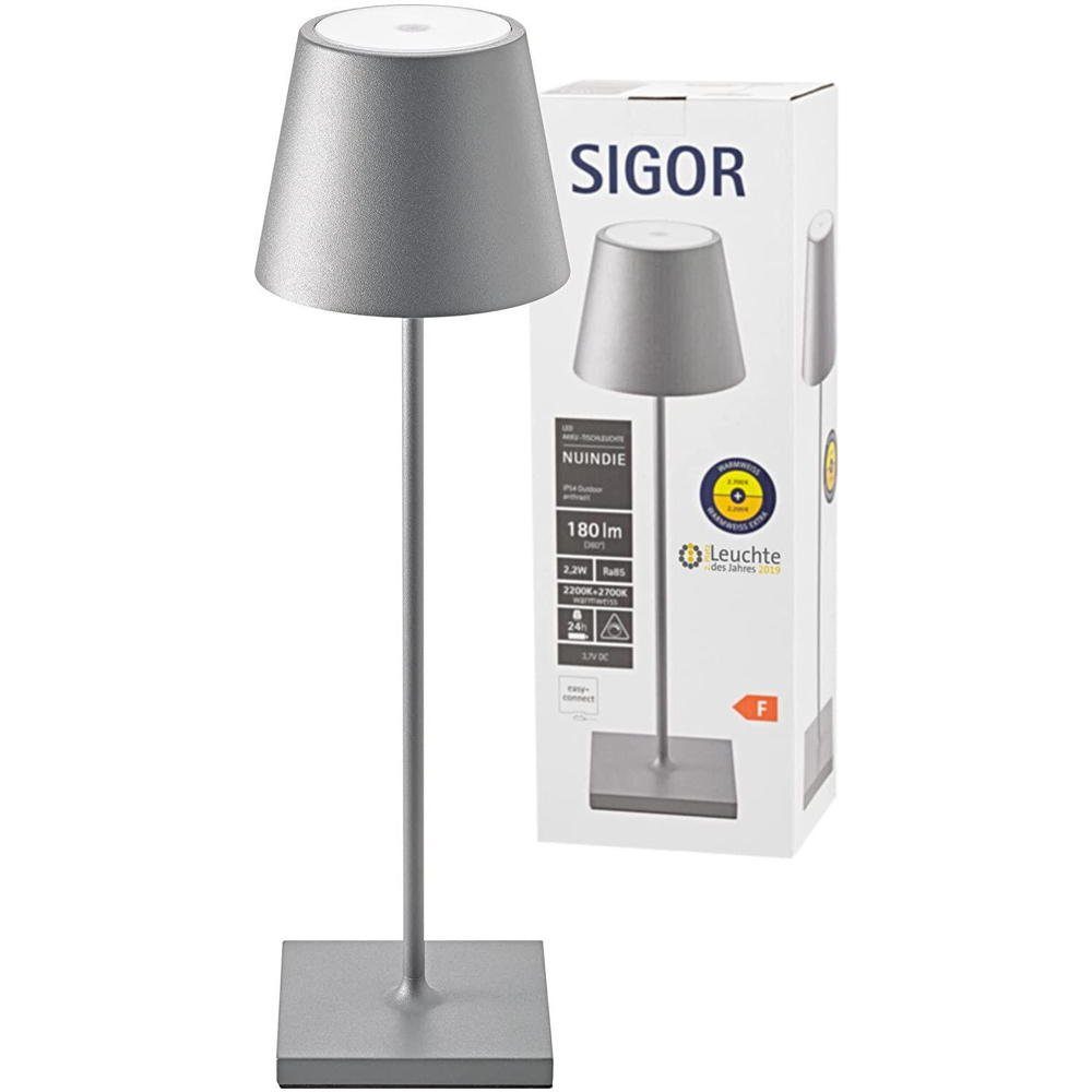 SIGOR LED Tischleuchte »LED Akku-Tischleuchte Nuindie aus  Aluminiumdruckgu«, Tischleuchte, Nachttischlampe, Tischlampe online kaufen  | OTTO