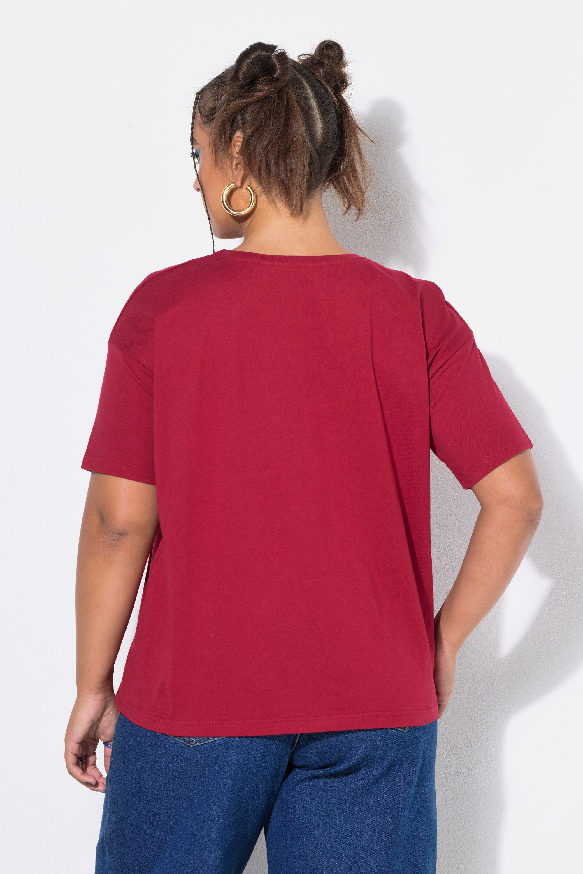 Studio Untold T-Shirt Basic-Shirt Relaxed Shape überschnittene Schultern