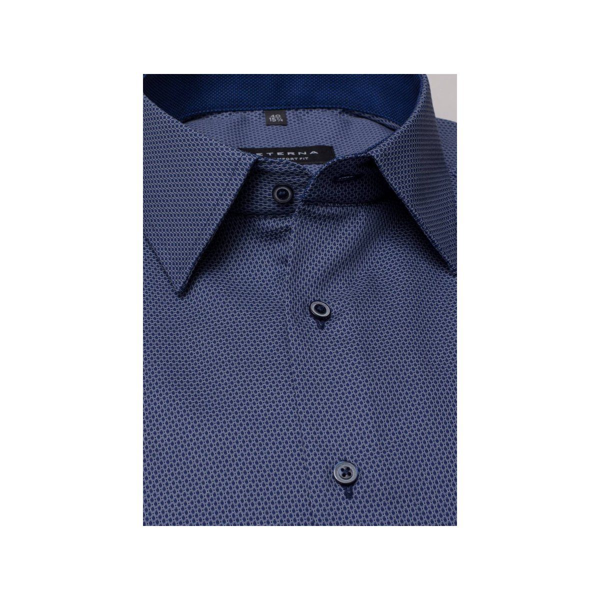 Eterna Angabe) Kurzarmhemd (1-tlg., dunkel-blau keine