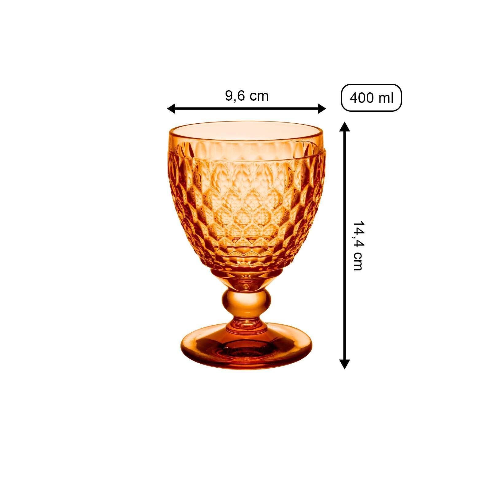 Glas Apricot ml, 400 Coloured Boch Glas Wasserglas Boston & Villeroy