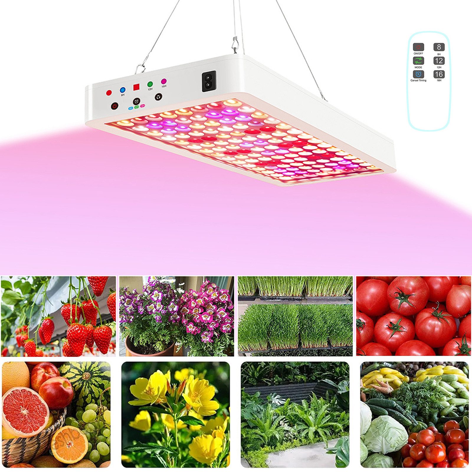 Jibenhome Vollspektrum LED Wachstumslampe 240 LED Vollspektrum Pflanzenlampen Sämlinge Grow