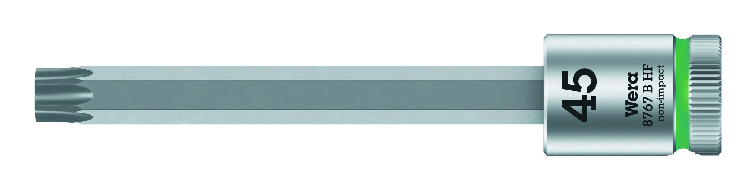Wera Steckschlüssel, Schraubendrehereinsatz mit Haltefunktion 3/8" T45 x 100 mm