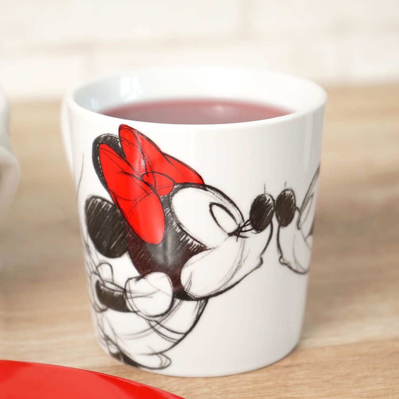 Sketch, Kiss Tasse Disney Minnie Porzellan Tasse & Mickey Disney