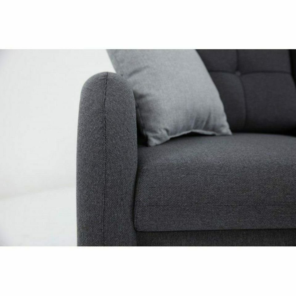 JVmoebel Sofa Design in Couch Sitz Grau Ecksofa Made Europe Bettfunktion Polster Ecksofa, Sofa