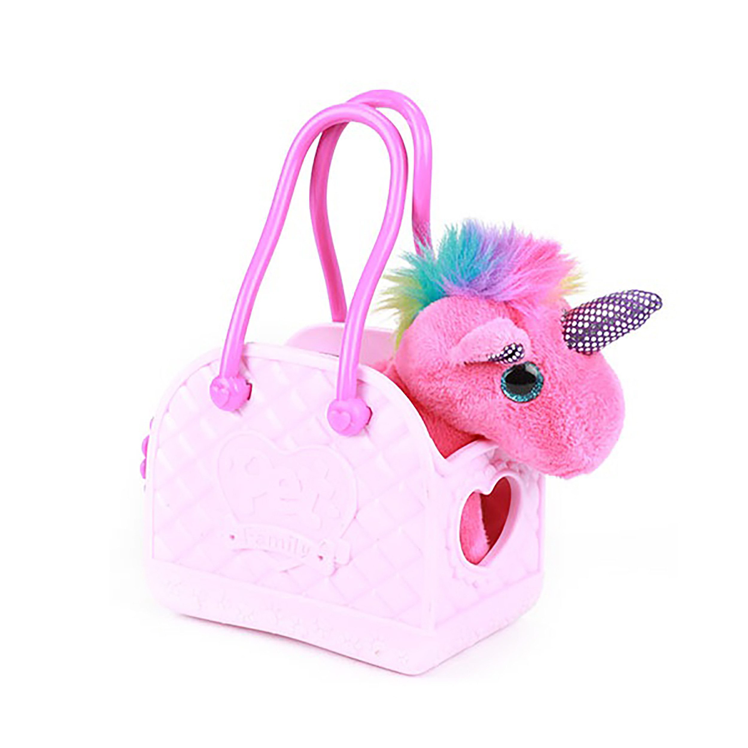 Dream Horse Kuscheltier PLÜSCH-Einhorn in Handtasche 20cm Dream Horse Plüschtier 12 (Rosa), Kuscheltier Tasche Kinder