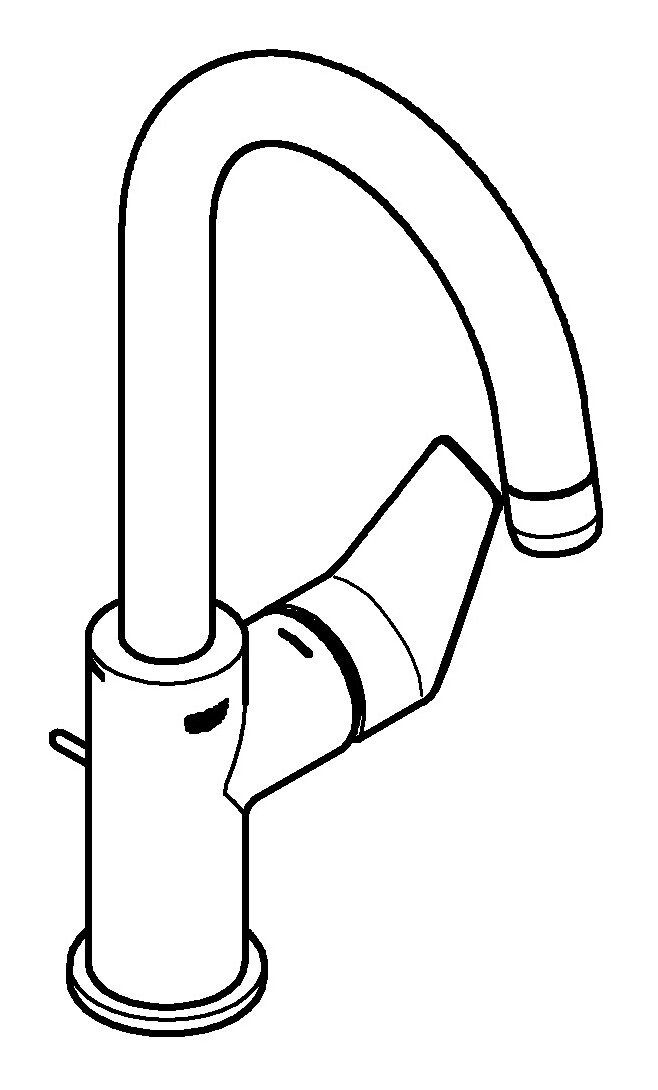 Grohe Waschtischarmatur BauEdge Einhand-Waschtischbatterie L-Size