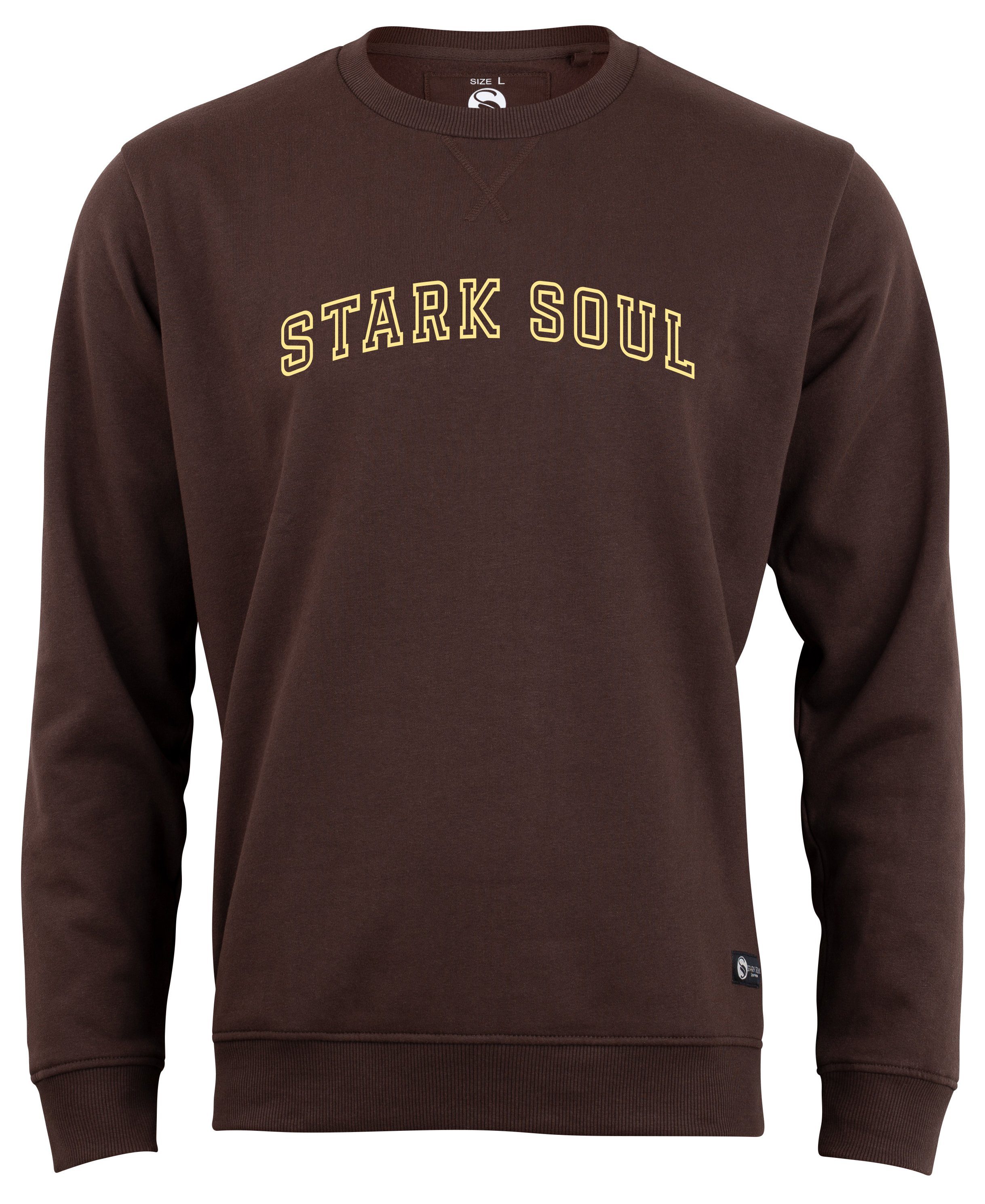 Soul® Unisex Sweatshirt Stark Stark Soul Braun "College" Sweatshirt Rundhals-Sweater