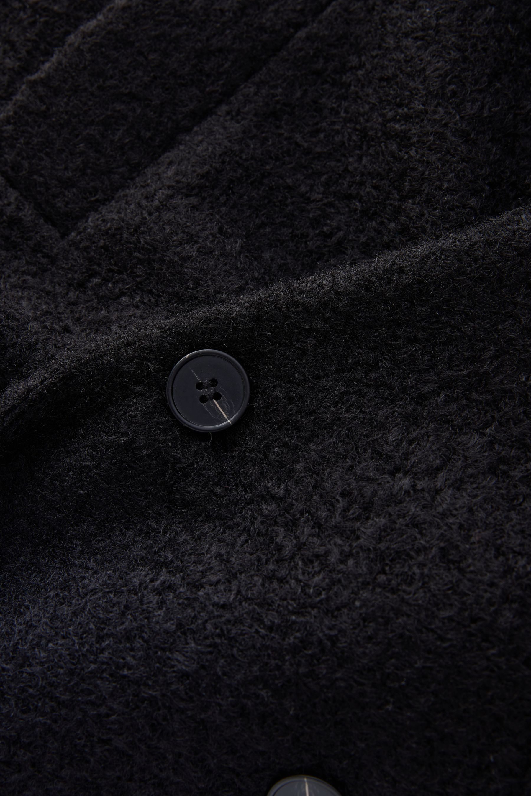 Next Kurzmantel Strickmantel zum Knöpfen mit Revers (1-tlg)