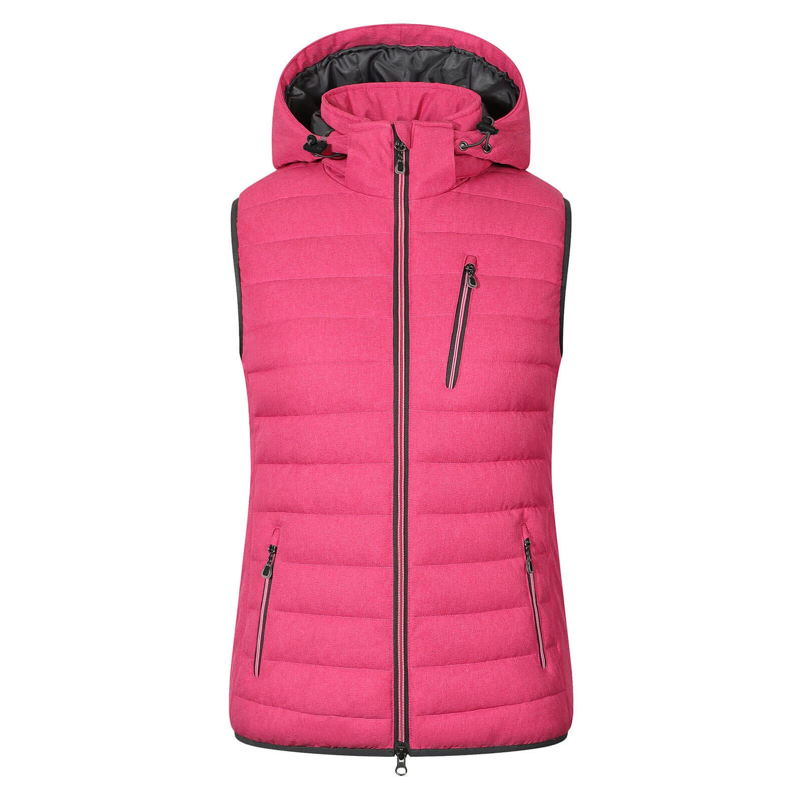 Blue Wave Steppweste Nathalie Damen Weste Nathalie gesteppt mit abnehmbarer Kapuze in Melange-Optik