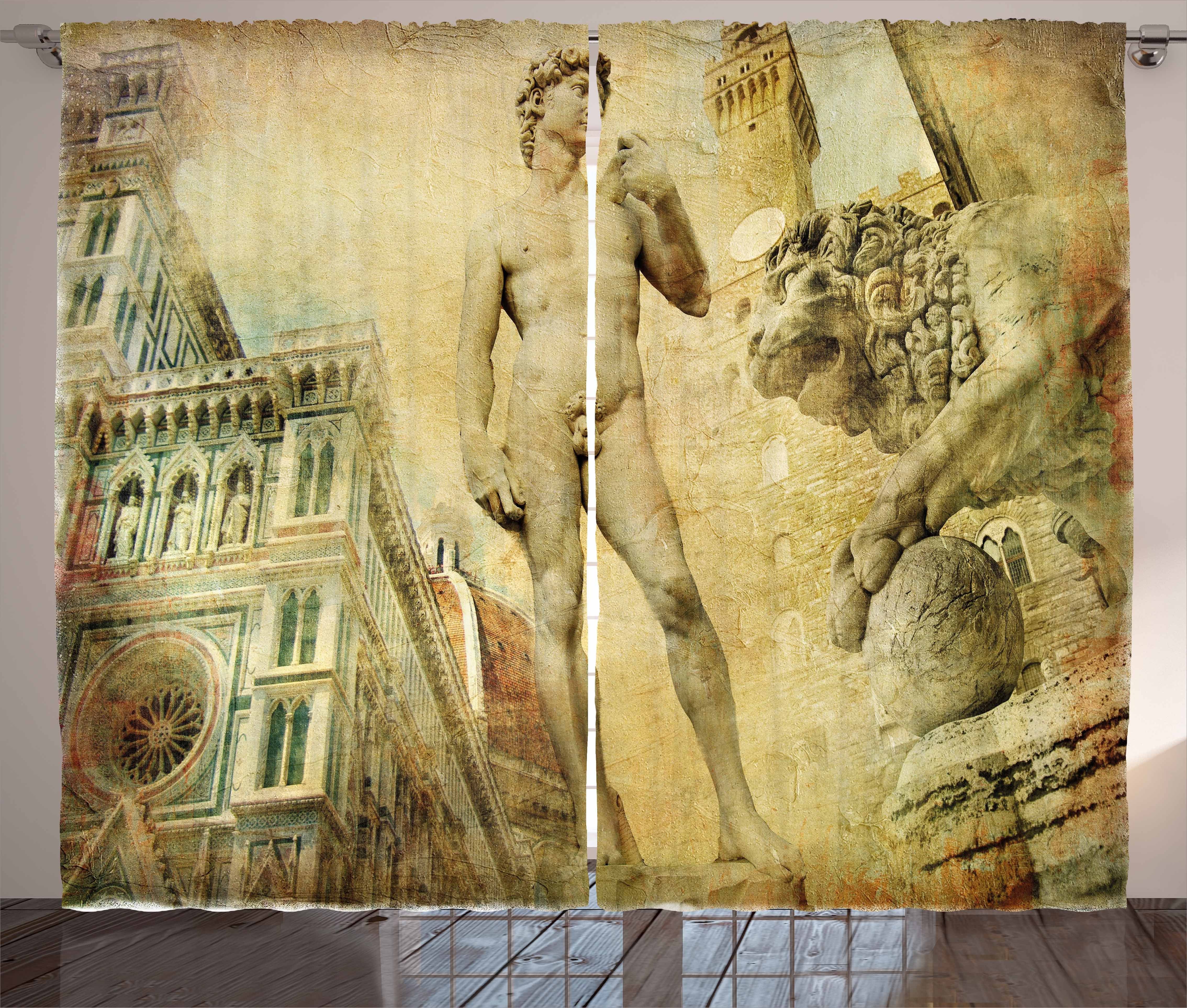 Florenz Italien Collage Gardine Abakuhaus, Kräuselband Schlafzimmer Vorhang Haken, mit und Schlaufen