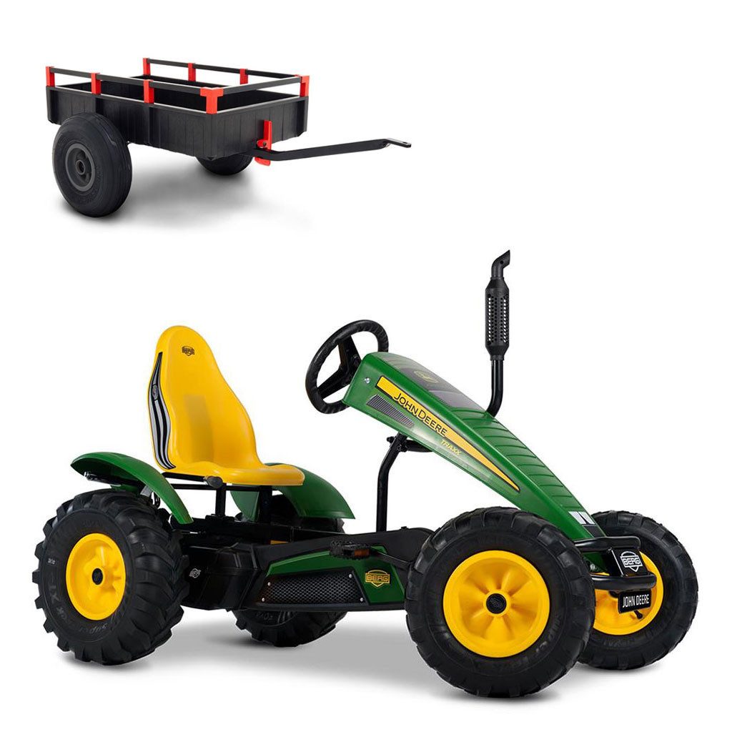 Berg Go-Kart BERG Gokart XL Traxx John Deere BFR-3 mit Gangschaltung mit Anhänger, mit Gangschaltung