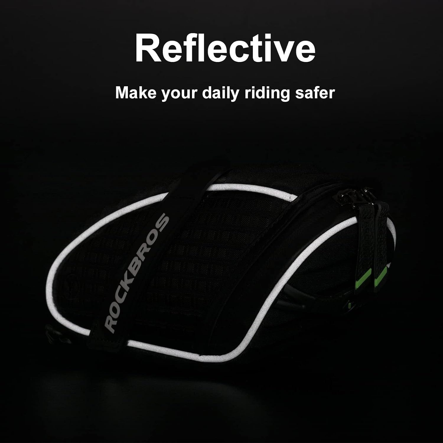 ROCKBROS Fahrradtasche Fahrrad Satteltaschen Fahrradsitz Taschen, reflektierend (1-tlg), Werkzeugtasche, wasserabweisend beim leichten Regen