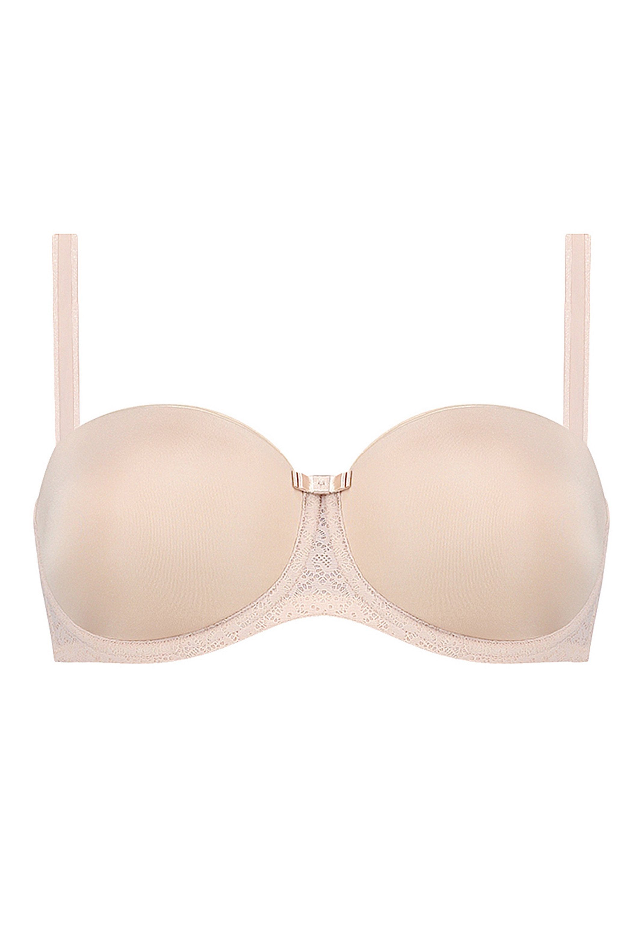 Triumph Bandeau-BH Beauty-Full Essential BH mit Bügeln WDP formenden 00NZ Schale Braun Beige mit Cups (1-tlg) - Gepolsterte trägerloser 