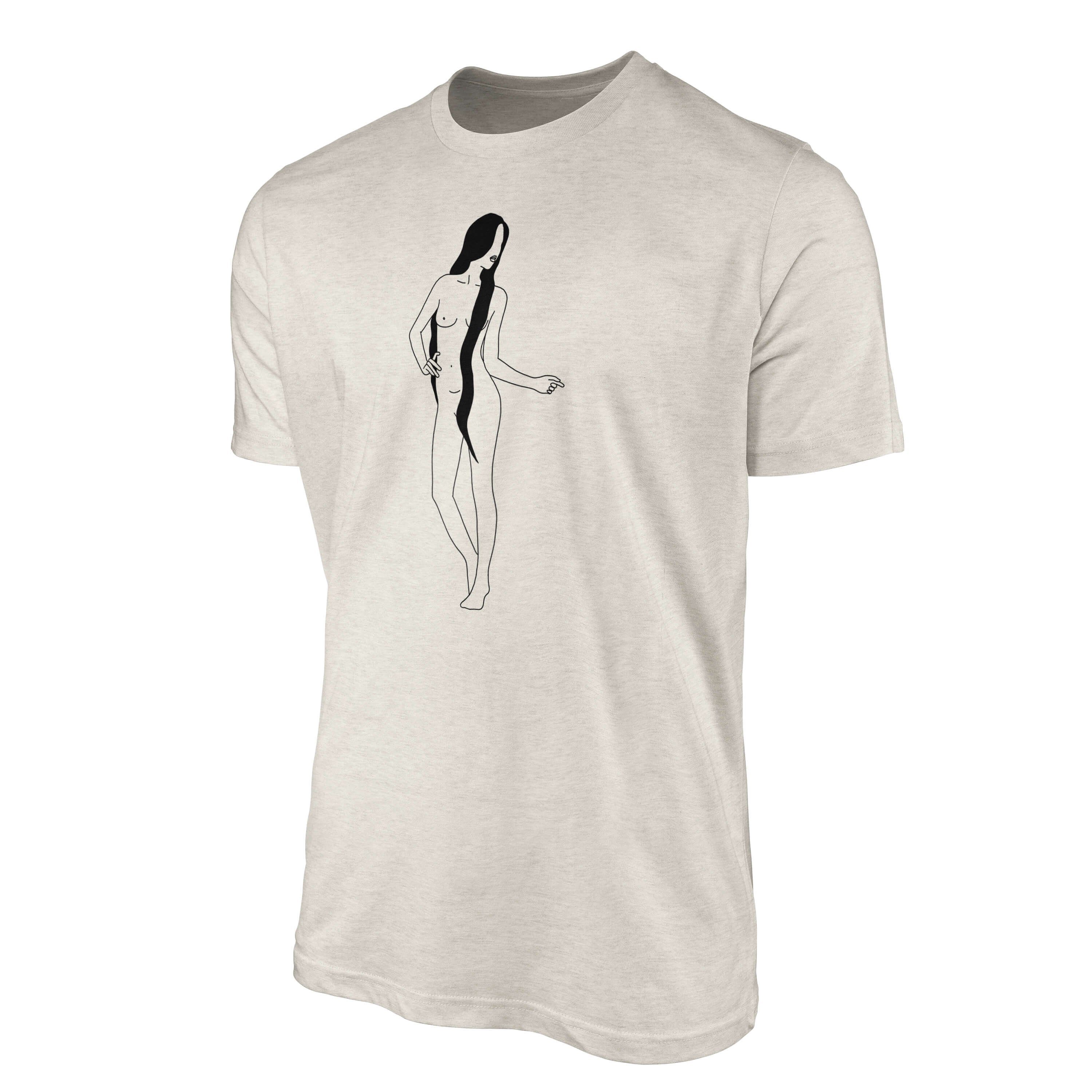 Bio-Baumwolle Art Shirt Jungfrau Nachhaltig T-Shirt 100% T-Shirt Sternzeichen Ökomode (1-tlg) Motiv aus Herren gekämmte Sinus