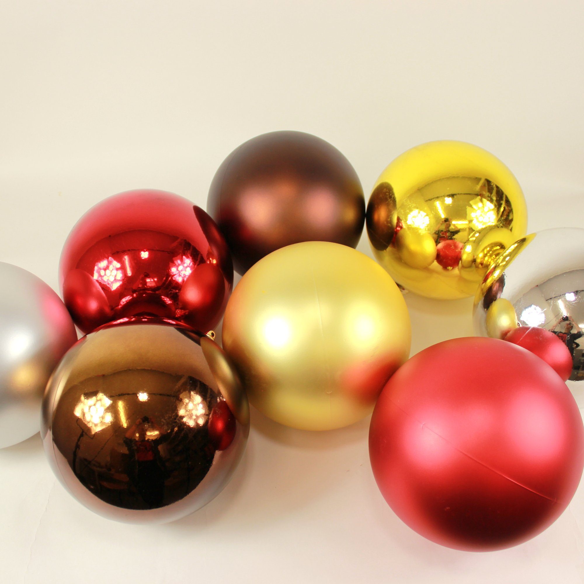 Lucht Weihnachtsbaumkugel Weihnachtskugeln 20 cm braun 3 Stück in der Box