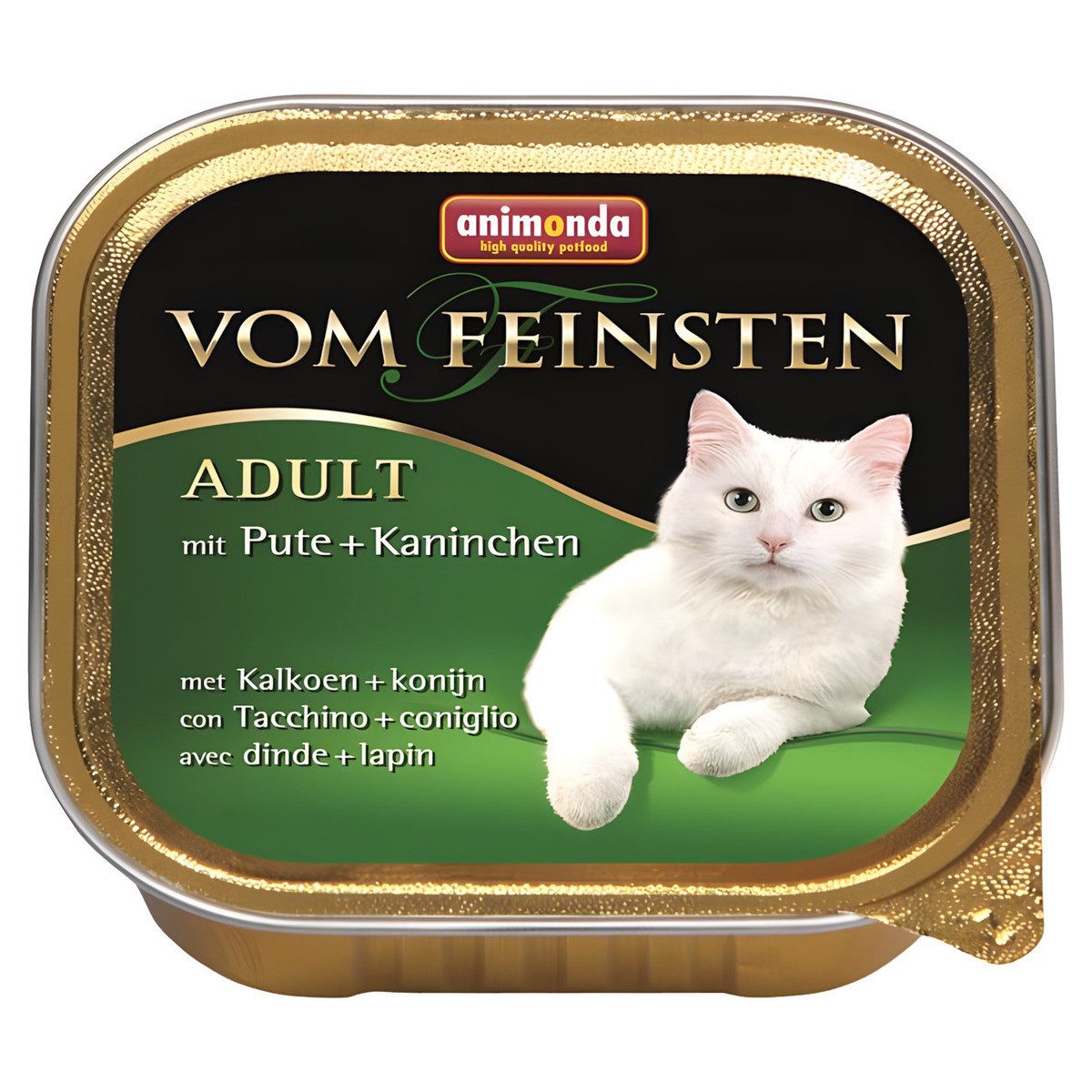 Animonda vom Feinsten Adult mit Pute & Kaninchen 100 g - 32 Stück, Nassfutter für: Katze