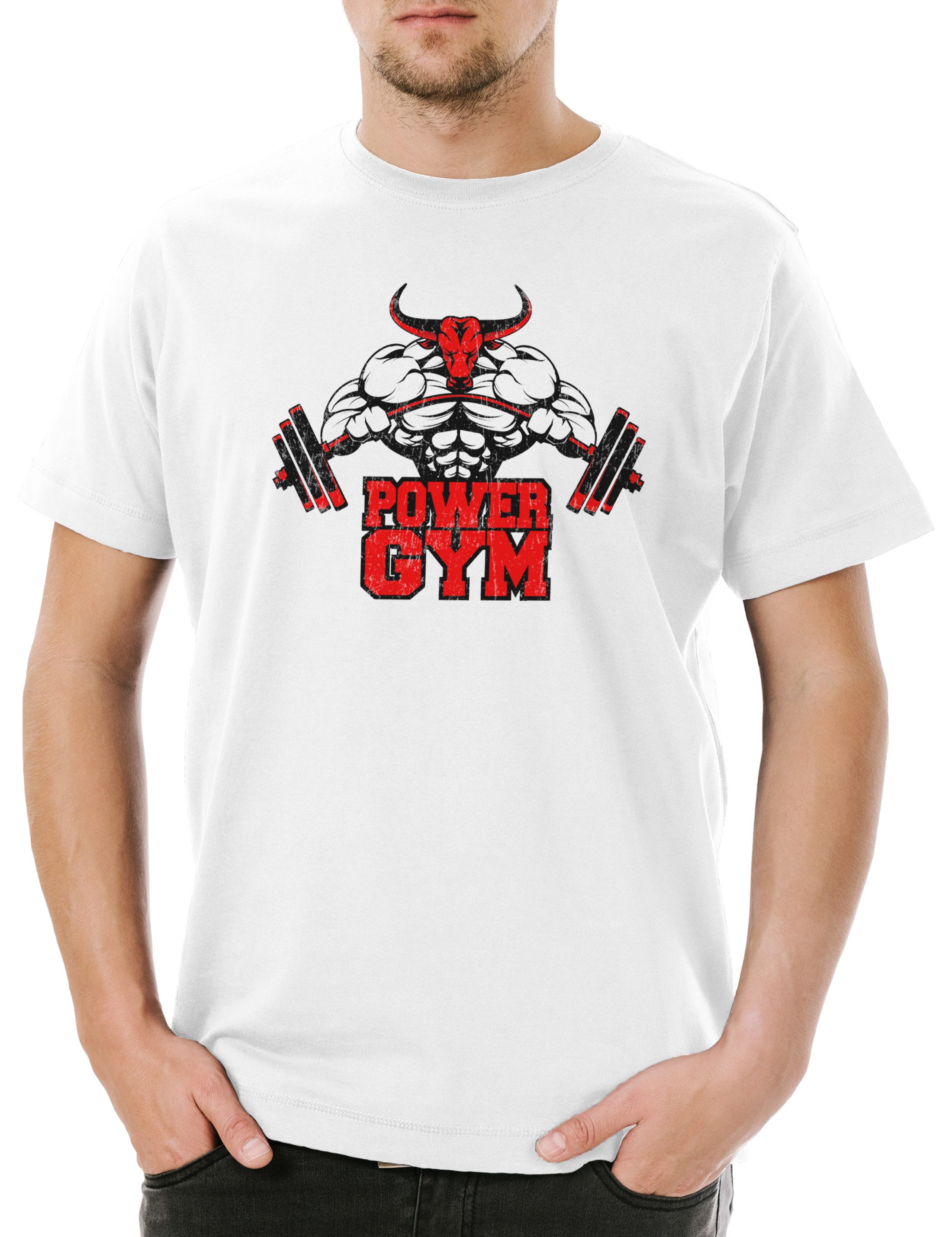 Urban Backwoods Print-Shirt Power Gym Bull günstig online kaufen