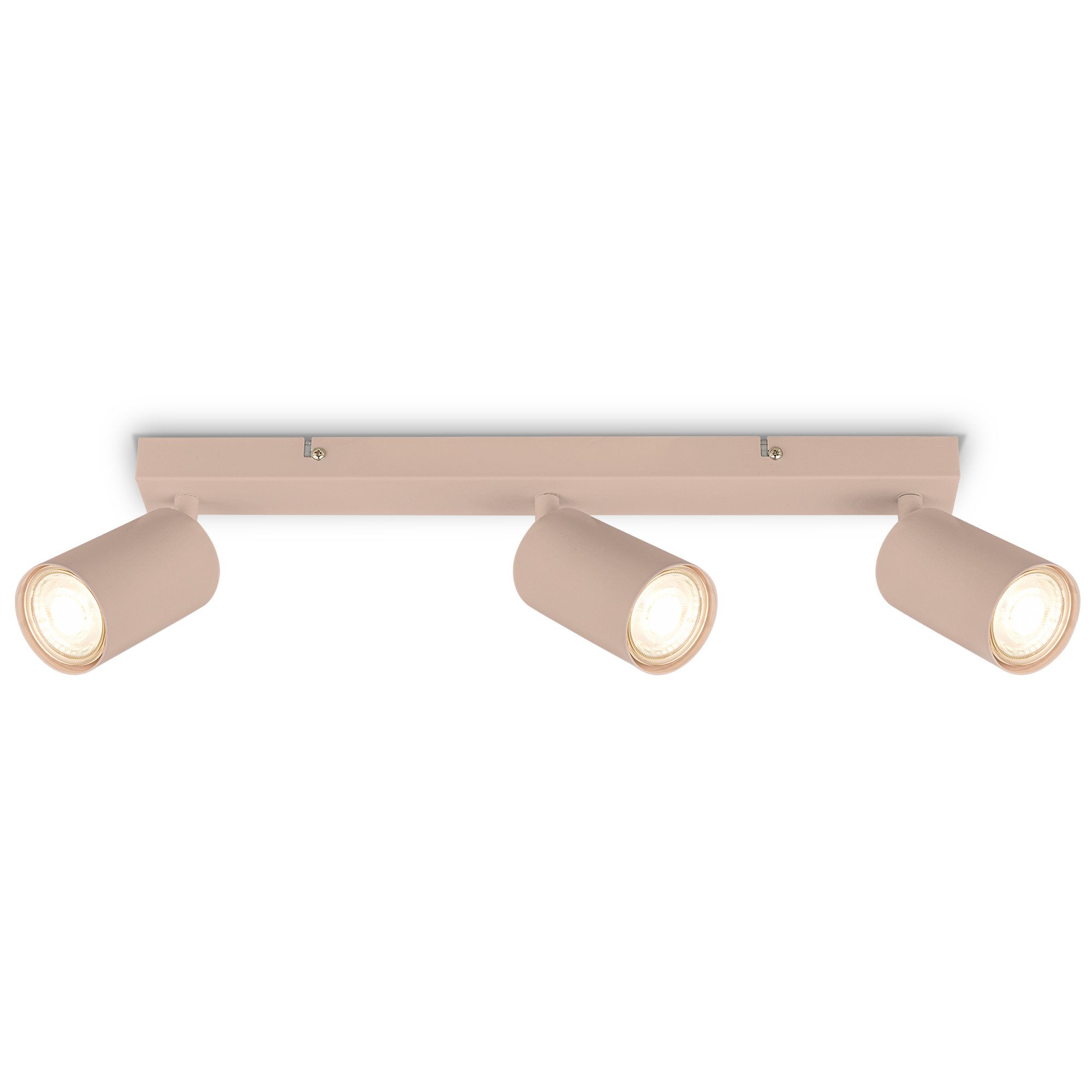 Briloner Leuchten Deckenleuchte LED Wandlampe Deckenlampe innen Schlafzimmer Wohnzimmer GU10, 3-flammig, ohne Leuchtmittel, Abhängig vom Leuchtmittel - Warmweiß / Neutralweiß / Kaltweiß, Wandlampe Innen 80 x 15,5 cm Silberfarbig max. 9W GU10 Kinderzimmer