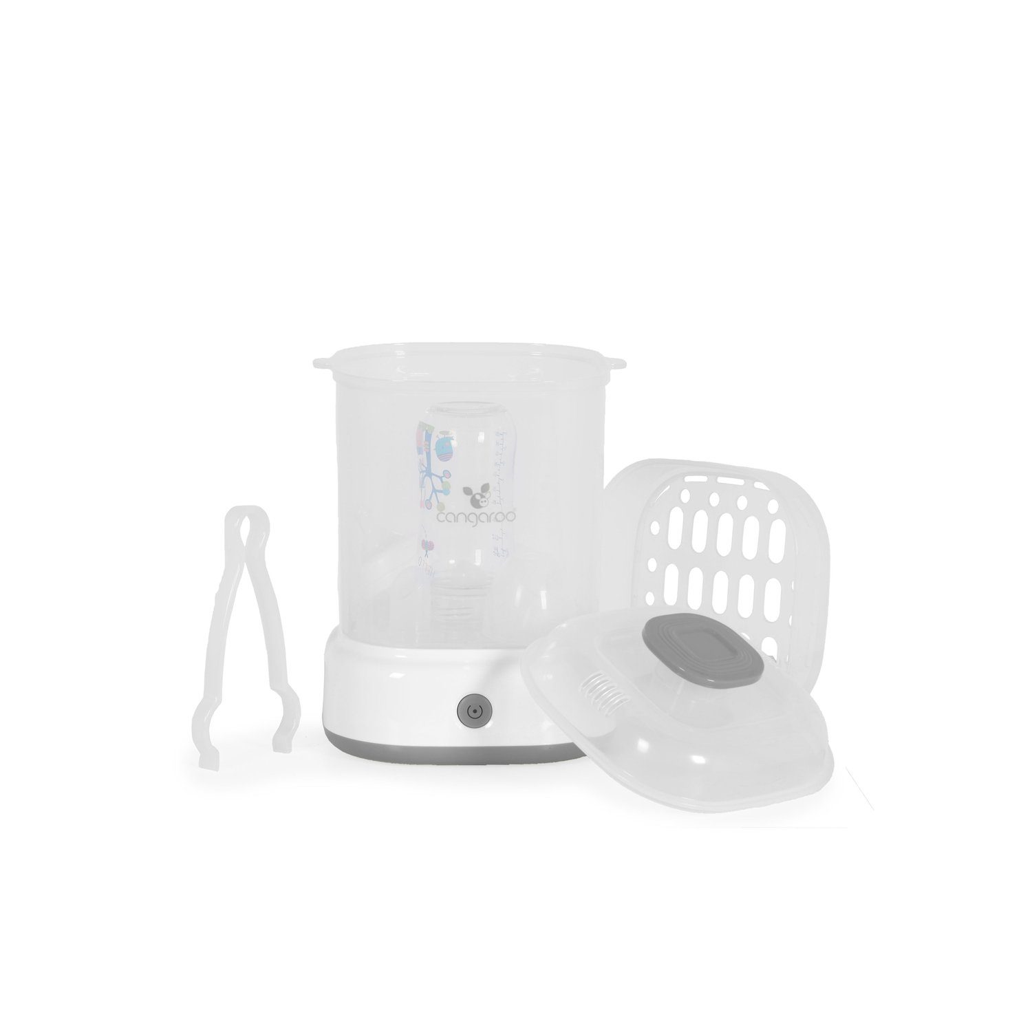 Cangaroo Dampfsterilisator Sterilisator Presto von grau Sterilisation Kleinteilen Zubehörzange Fächer, 2