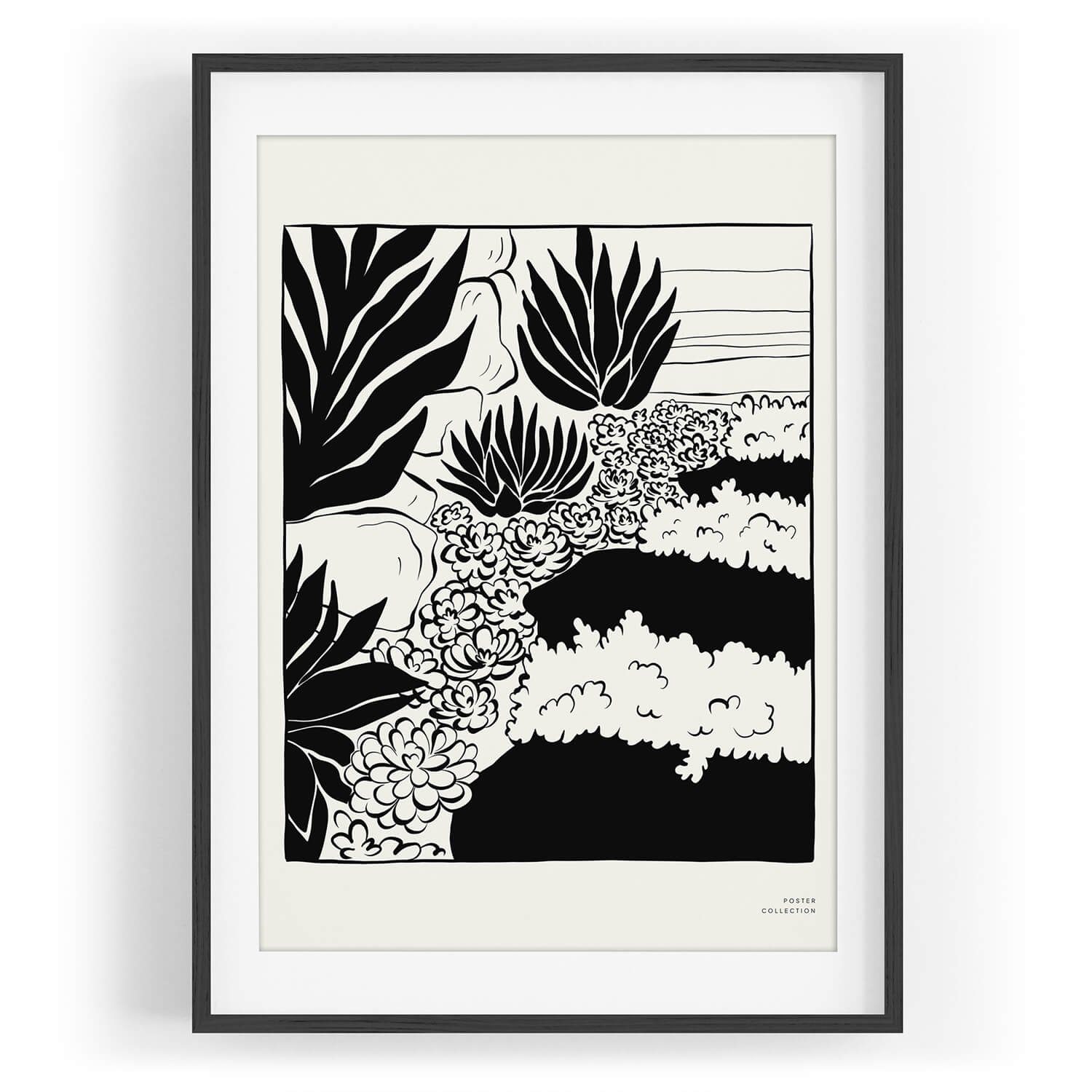 Sinus Art Wandbild Graphische Kunst Modern Dekorativ Illustration Minimal Schwarz Weiß. € 35,00