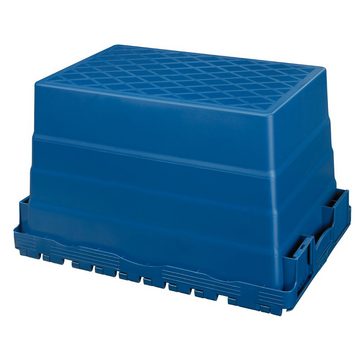 Logiplast Transportbehälter Distributionsbehälter 600 x 400 x 365 mm blau 68 Ltr., (ALC-Behälter, 1 Behälter), mit Antirutschsicherung, stapelbar und nestbar