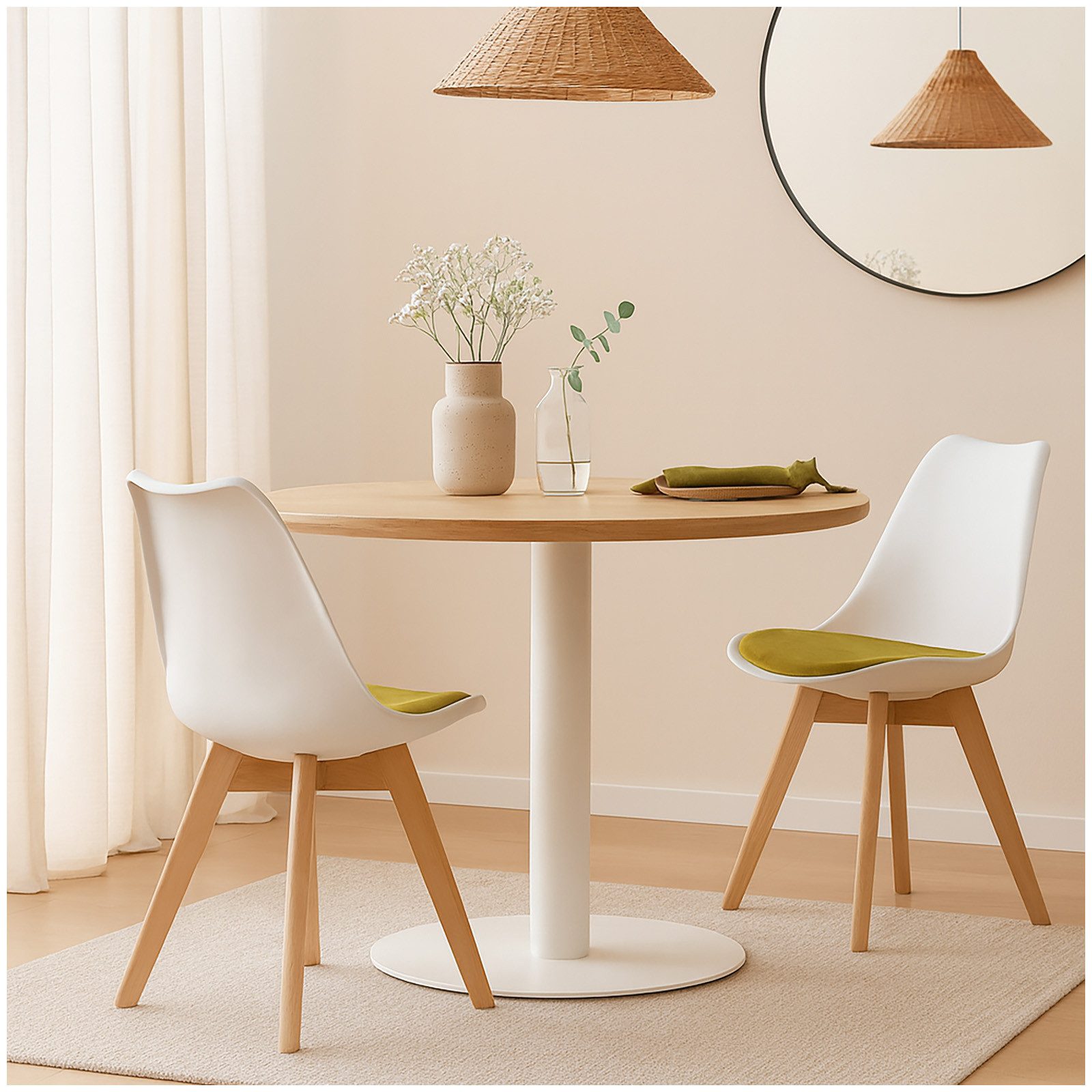 HTI-Living 4-Fußstuhl 2er Set Stühle Atlanta (Set, 2 St), Küchenstuhl Kunst günstig online kaufen