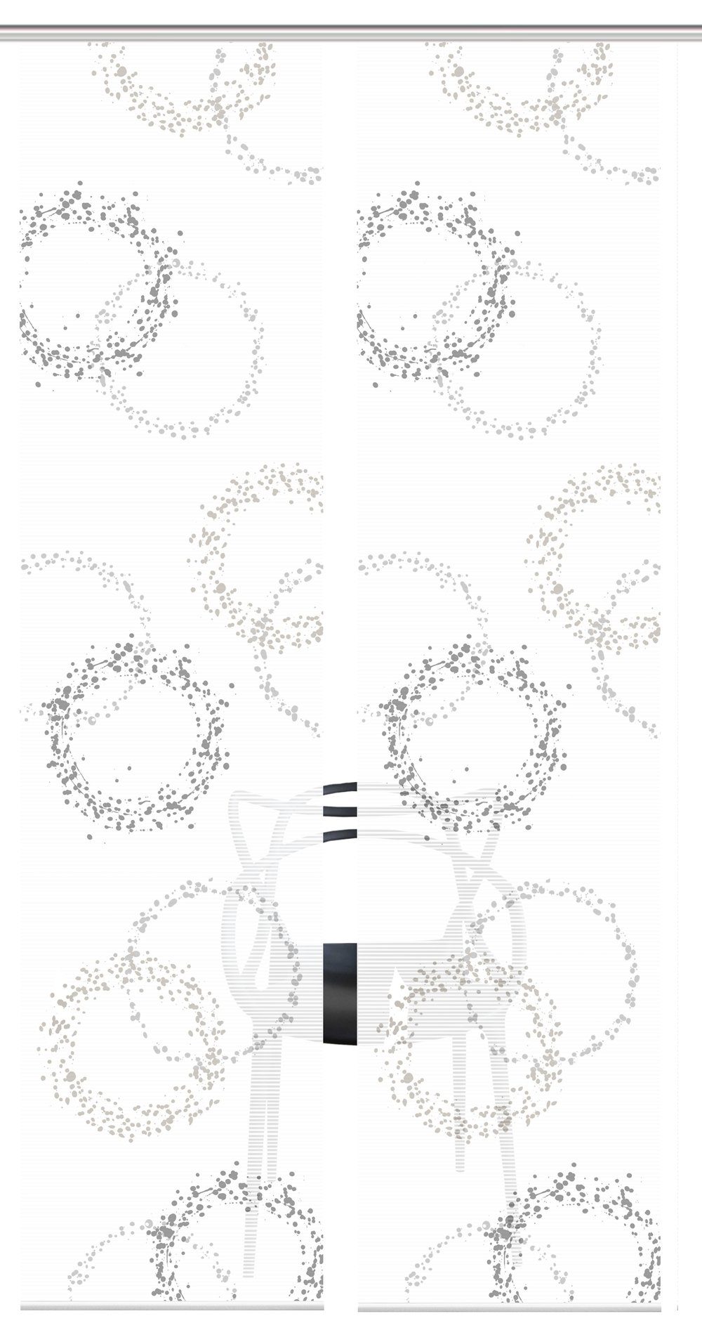 HOME WOHNIDEEN Schiebegardine 80706 AINUR Schiebegardine, halbtransparent, Bambusoptik, 260x60 cm (1 St), Paneelwagen, halbtransparent, 100% Polyester