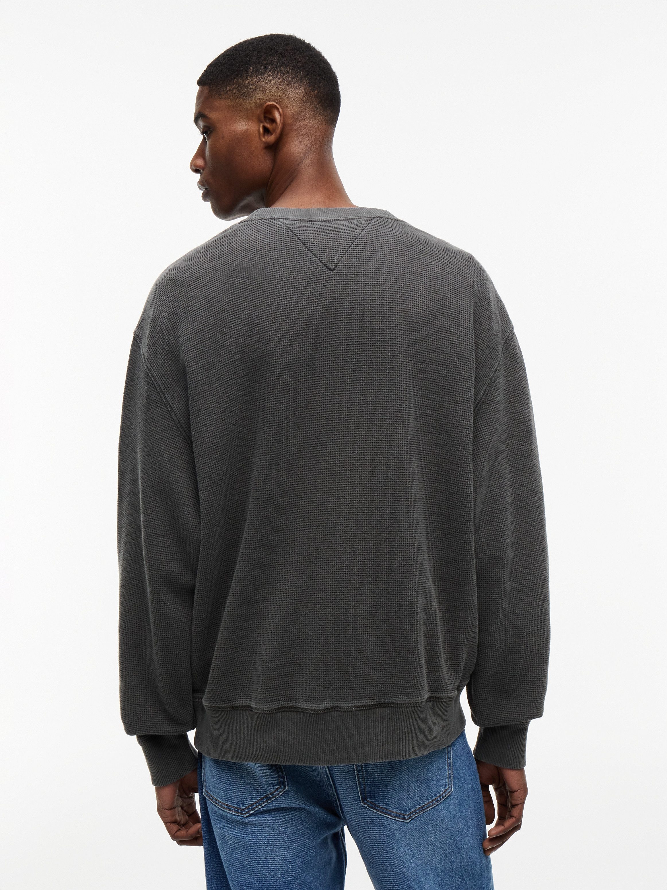 Tommy Jeans Rundhalspullover TJM RELAXED WASHED WAFFLE