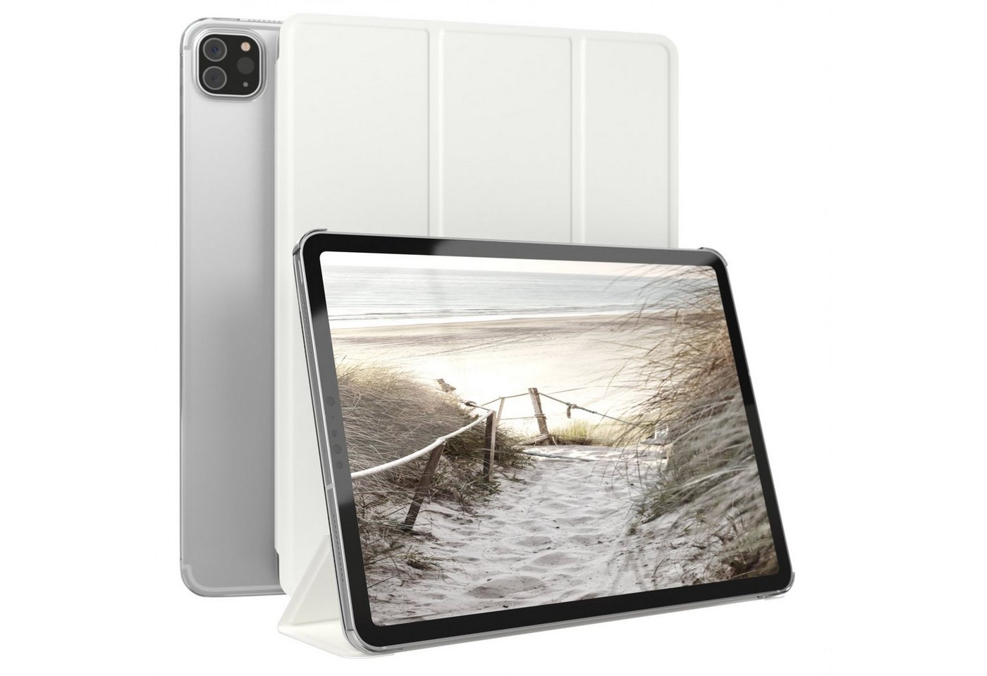 EAZY CASE Tablet-Hülle Smart Case für iPad Pro 11" 1. 2. 3. 4. Generation 11 Zoll, Schutzhülle mit Sleep Wake Up Funktion Smartcase verstellbar Etui Weiß