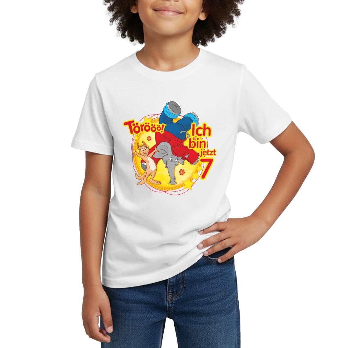 T-Shirt Benjamin Blümchen Ich Bin Jetzt 7 Kinder T-Shirt