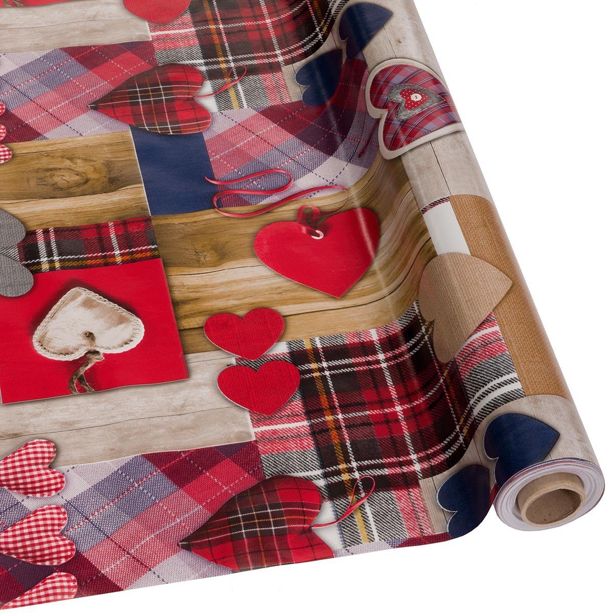 DéVa Tischdecke DéVa Wachstuchtischdecke "Herzen Karos" günstig online kaufen