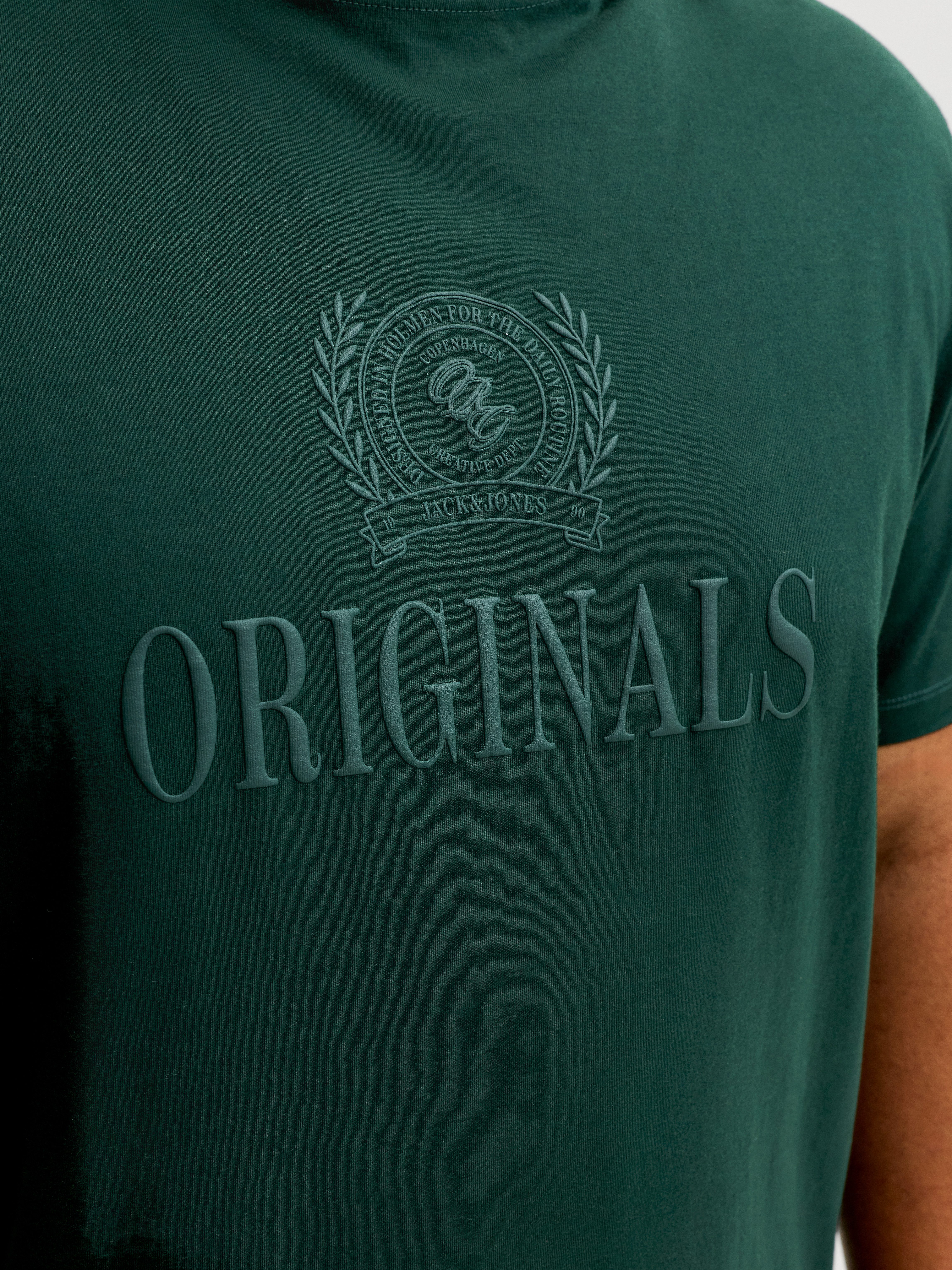 Jack & Jones PlusSize T-Shirt JORFREDERIKSBERG MONOGRAM TEE SS CN PLS Baumwolle – Bild 4 von 5