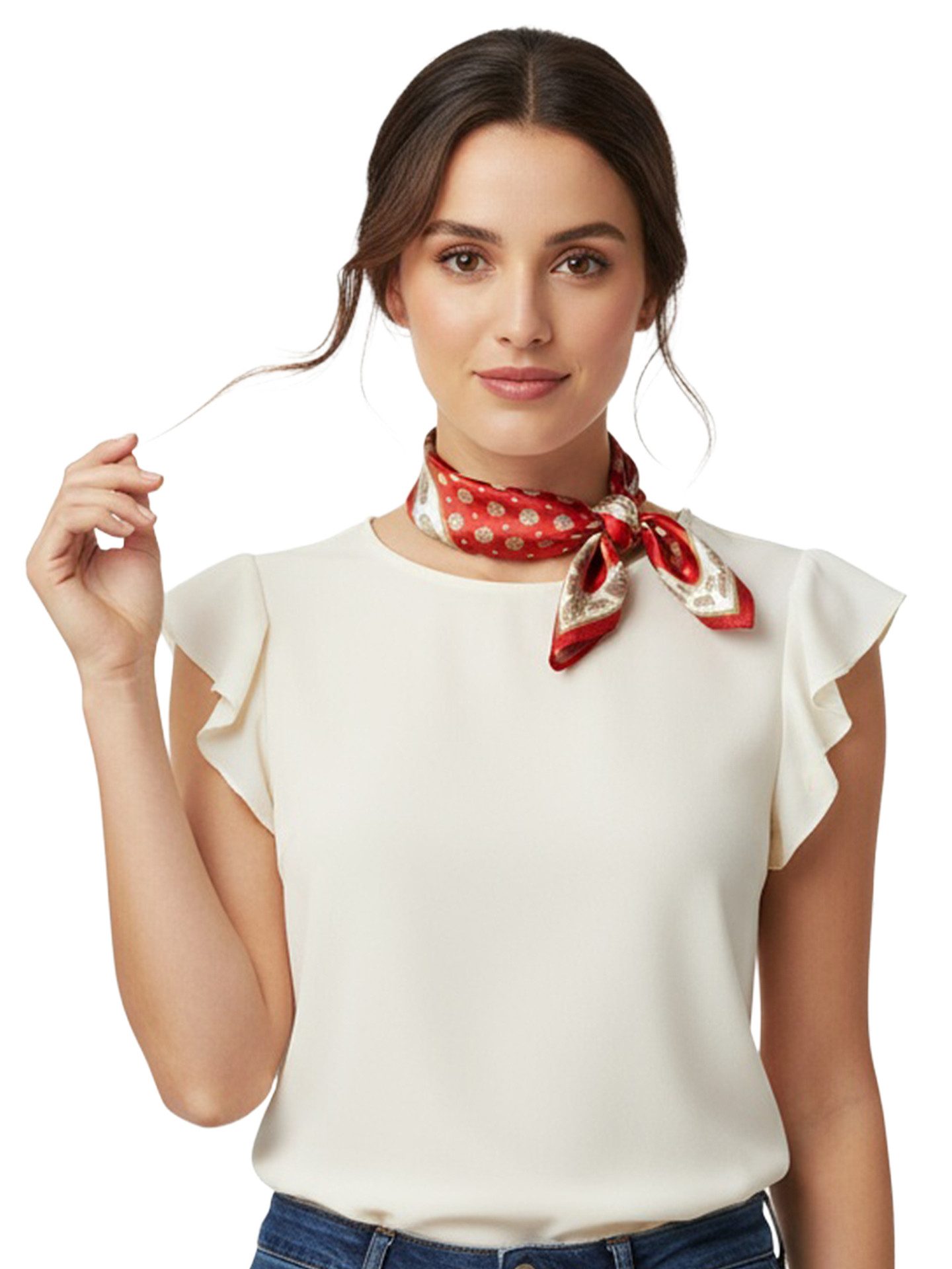 Moschen-Bayern Halstuch Halstuch Damen Herren Nickituch Seidentuch Seidenhalstuch Rot