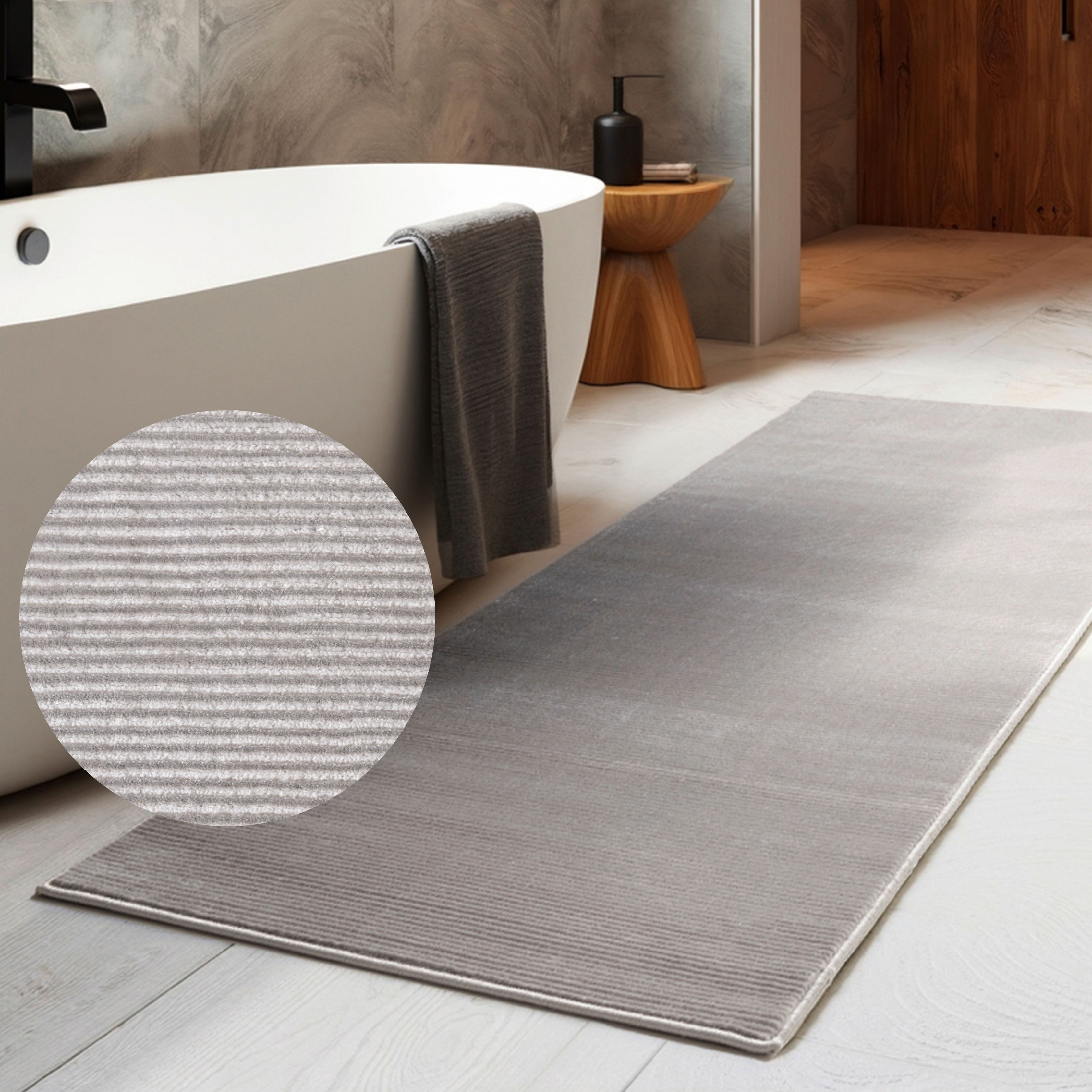 ELLE DECORATION Teppich Dolomite, rechteckig, Höhe: 9 mm, Wohnzimmer, Schlafzimmer, Läufer, Hoch-Tief Effekt, Flur, Glanz