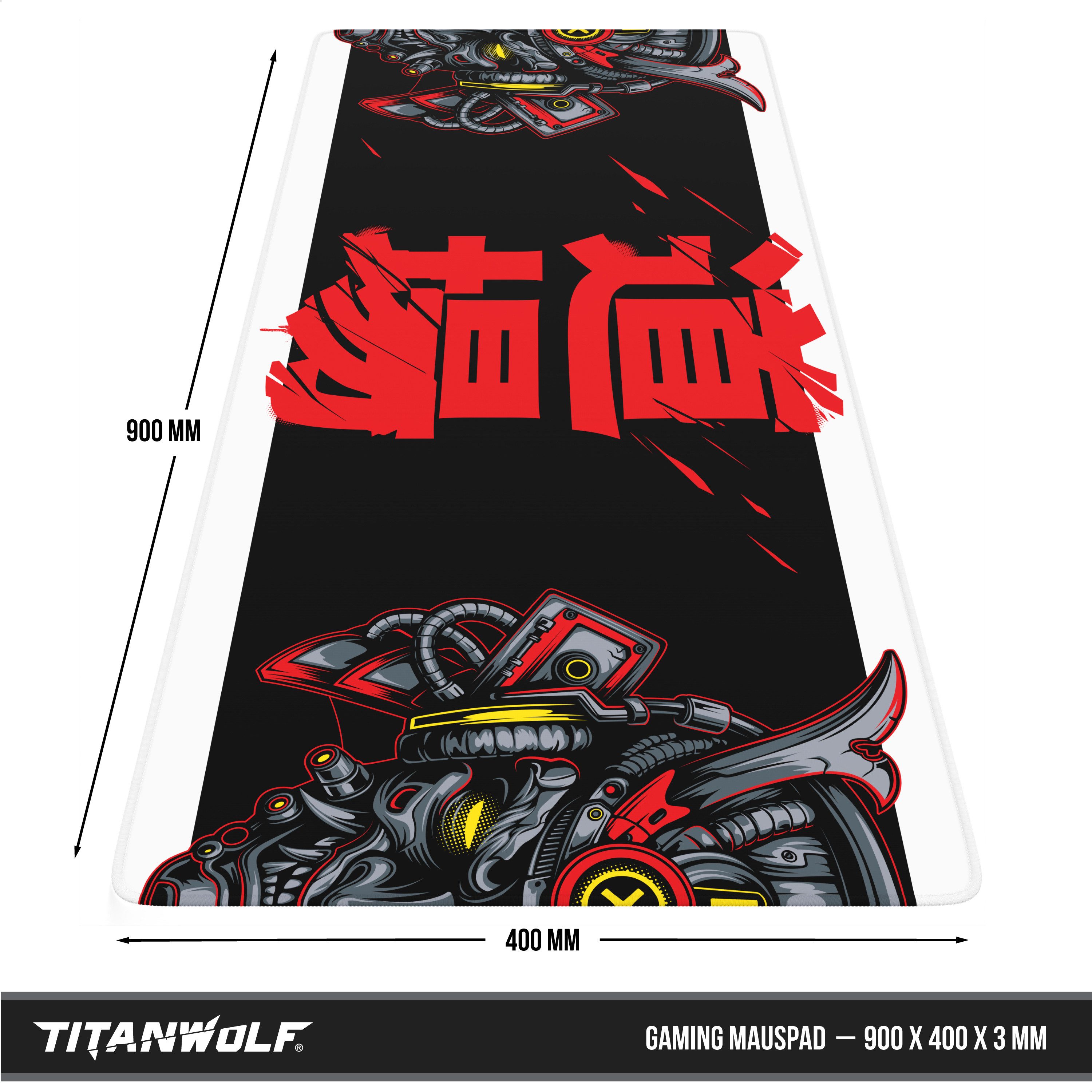 Titanwolf Gaming Mauspad XXL Mauspad 900x400, Dojo Japan-Motiv Anime, Schreibtischunterlage (1-St), rutschfeste Rückseite, Geschwindigkeit & Präzision, wasserab – Bild 2 von 5