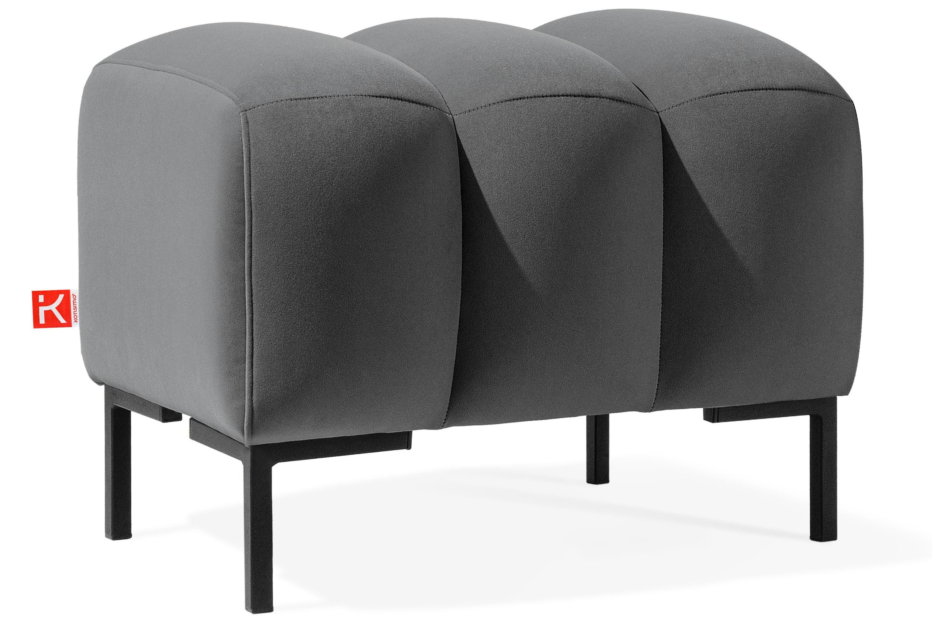 KONSIMO® Sitzhocker Polsterhocker PECCO hergestellt in der EU, Veloursstoff günstig online kaufen