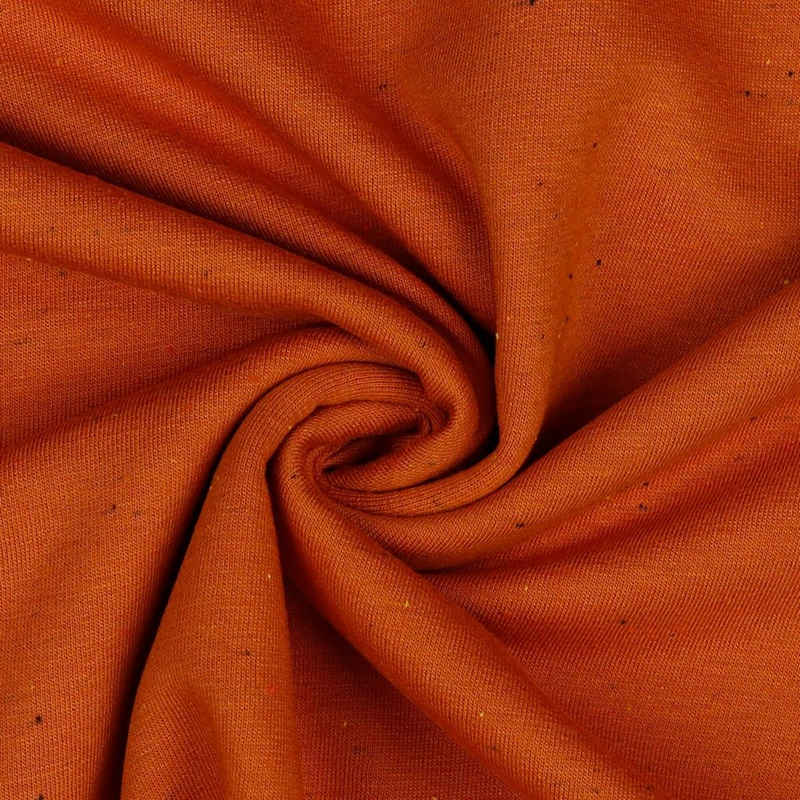 maDDma Stoff 0,5m Sweat-Stoff Cosy Colours Meterware Sweatstoff Sweat Farbwahl, 030 - terrakotta