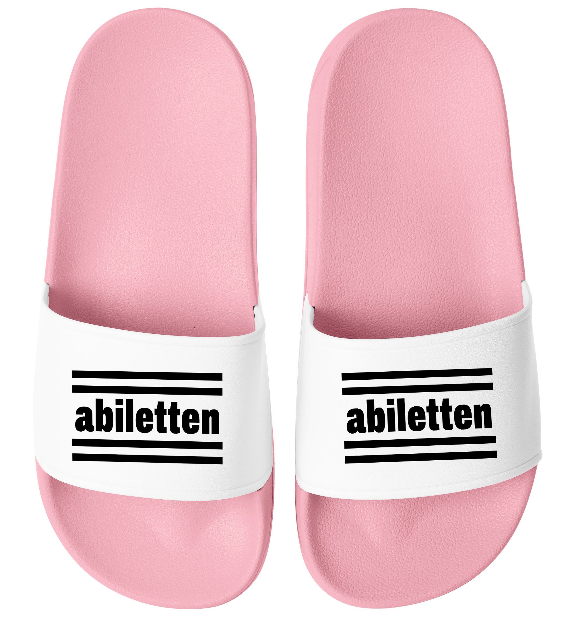 MoonWorks Badeschlappen Damen Abiletten - Abitur Geschenke Schulabschluss Abi - Badesandale