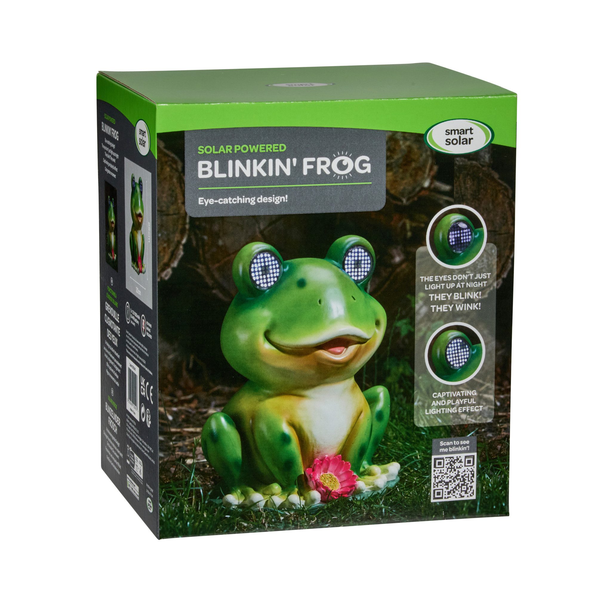 Smart Garden Gartenfigur Solarlicht Zwinkernder Frosch günstig online kaufen