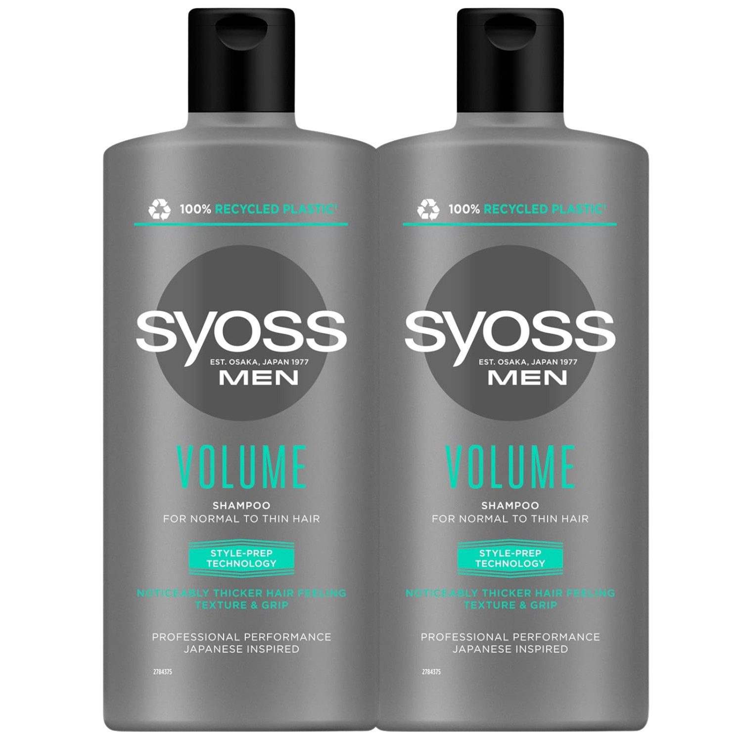 Syoss Haarshampoo 2 x Syoss Men Volume Shampoo Normales und Dünnes Haar je 440ml Haarpfl