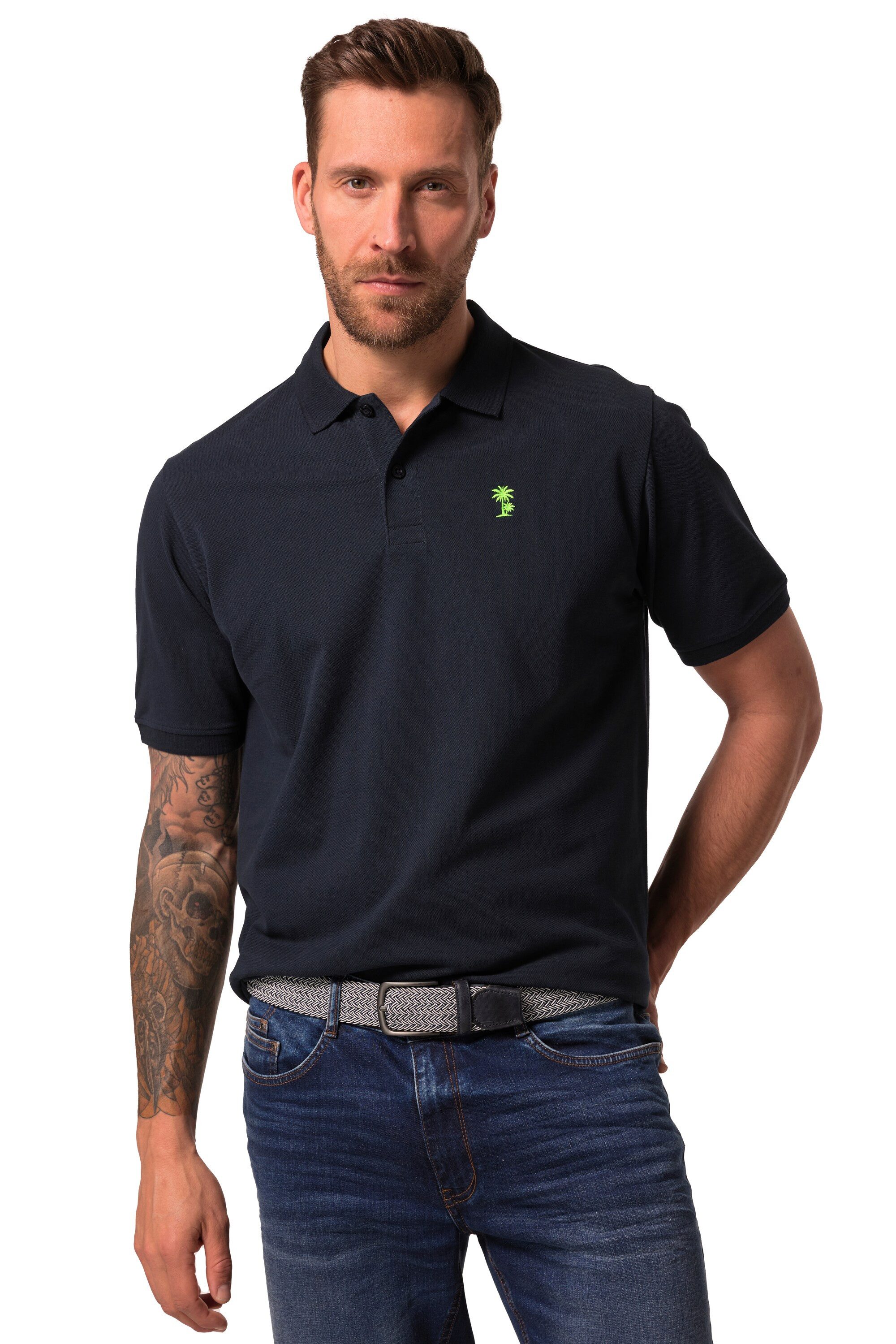 JP1880 Poloshirt Poloshirts 2er-Pack Halbarm Piqué Bruststick