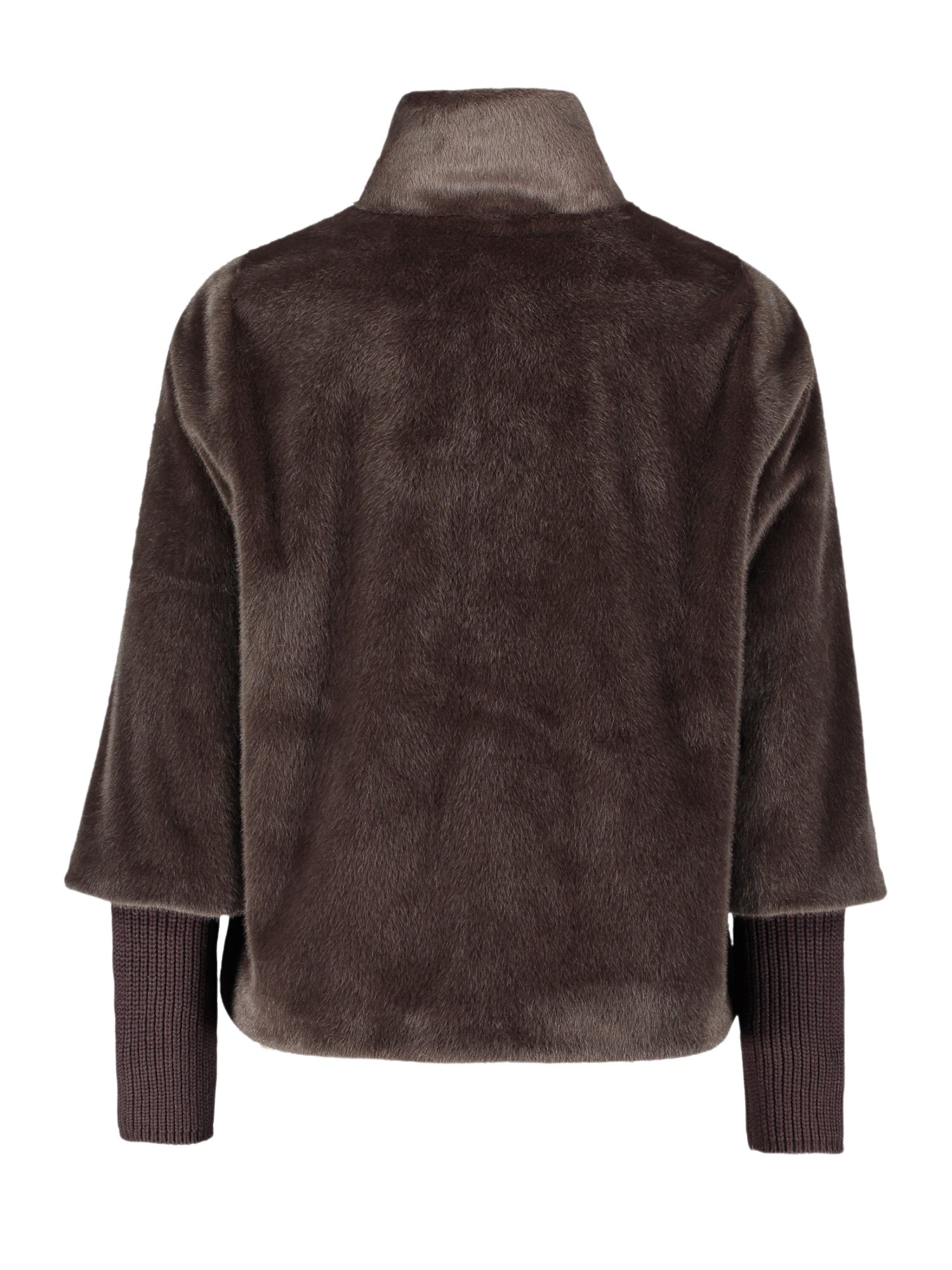 Betty Barclay Wolljacke braun,Outdoor,Polyester,Unifarben,Stehkragen,Lang,Relaxed Fit